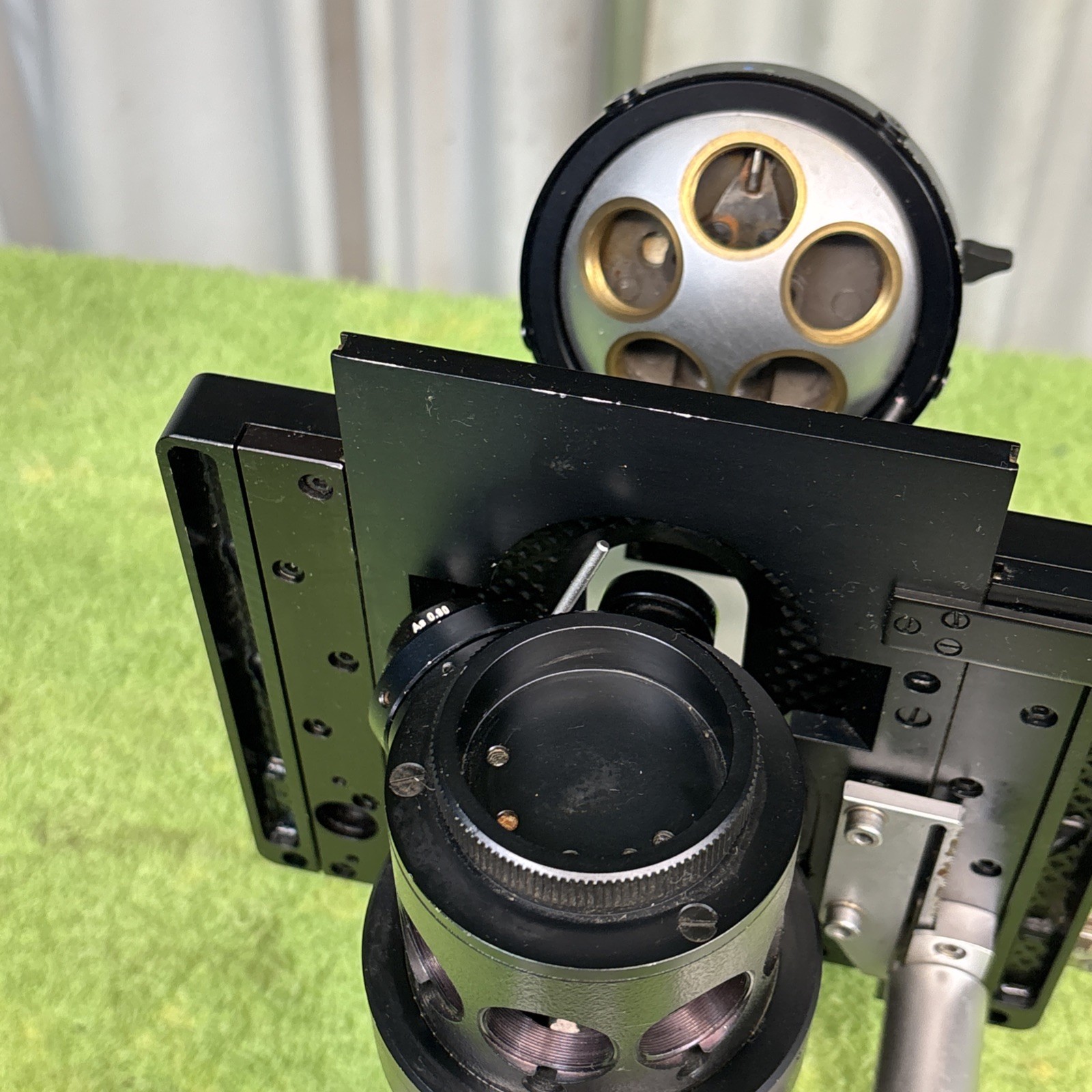 Ernst Leitz Wetzlar Microscope fluorescence? stage rotating mirrored condenser?