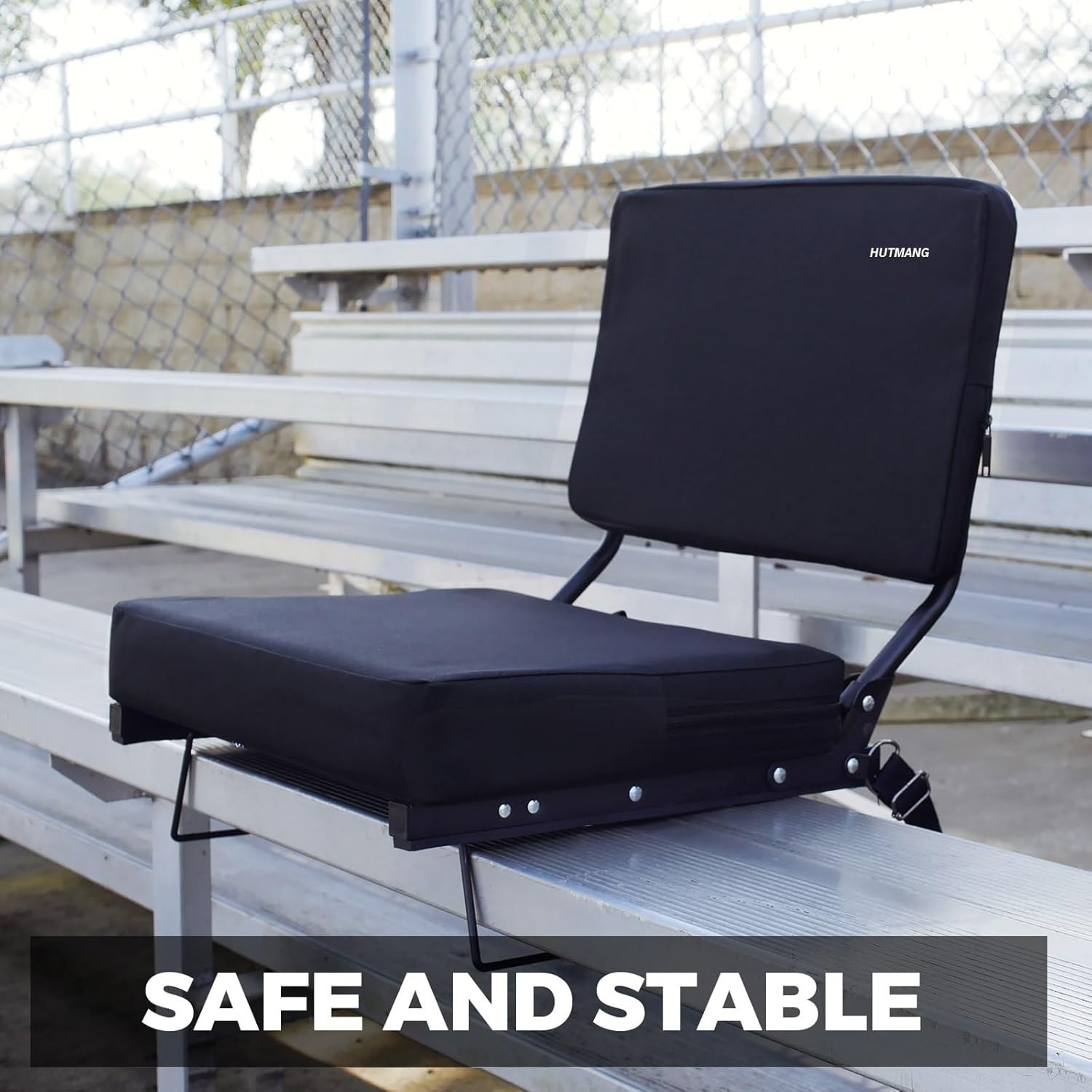 Portable Bleacher Chair with Padded Back Revolutionizing Your Game Day Comfort
