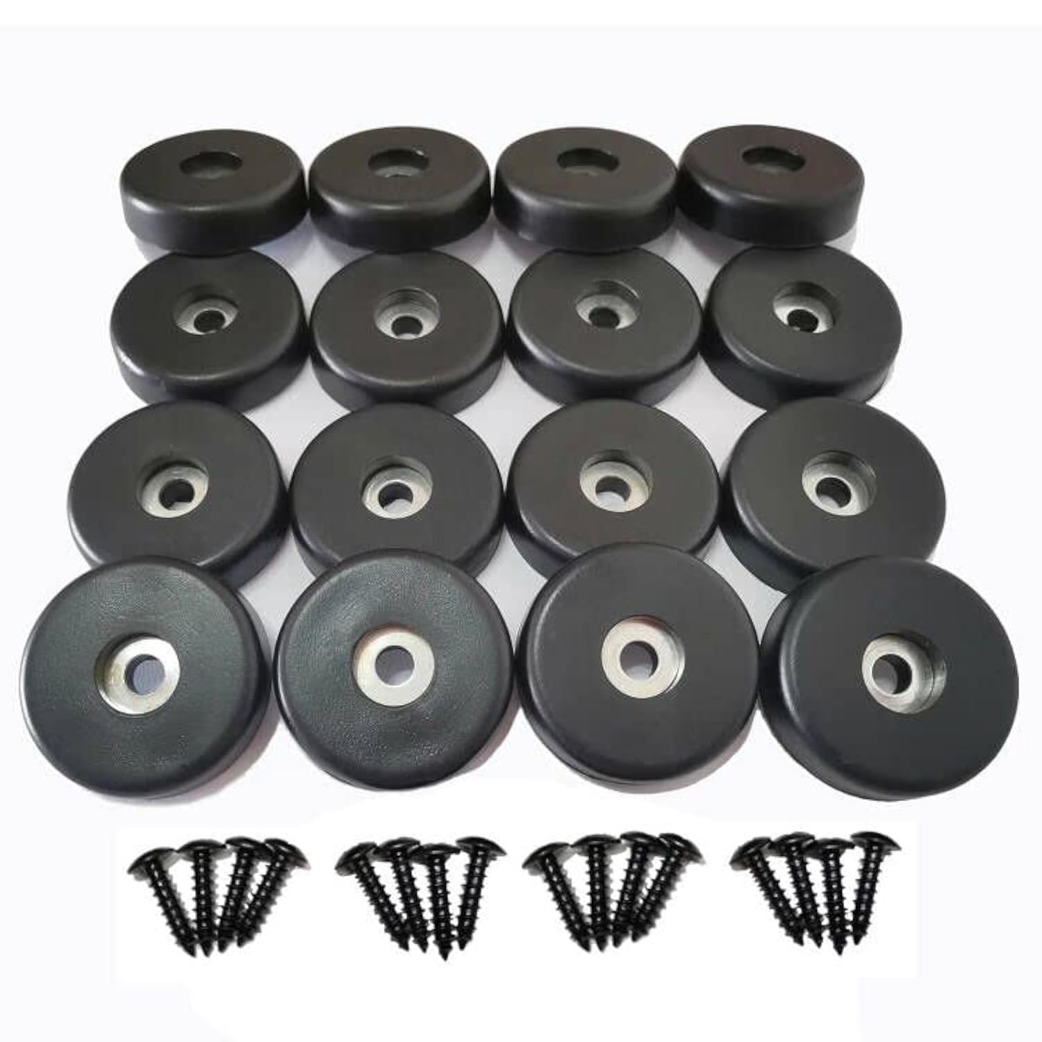 16 Pack Speaker Rubber Feet Subwoofer Furniture Cushions 40x10mm Black