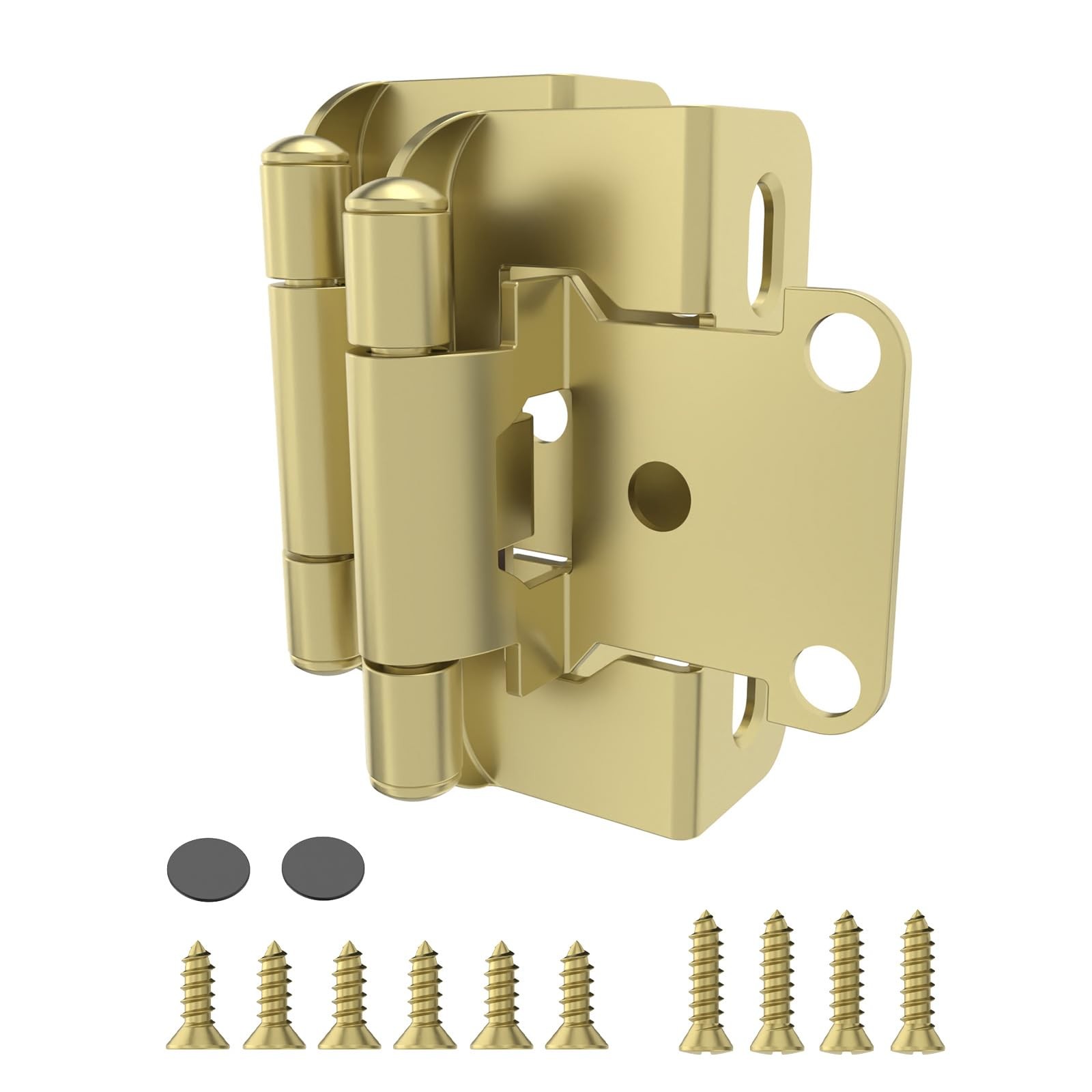 Chibery 10 Pack | 1/2 inch Overlay Semi Partial Wrap Around ‎1/2", Gold