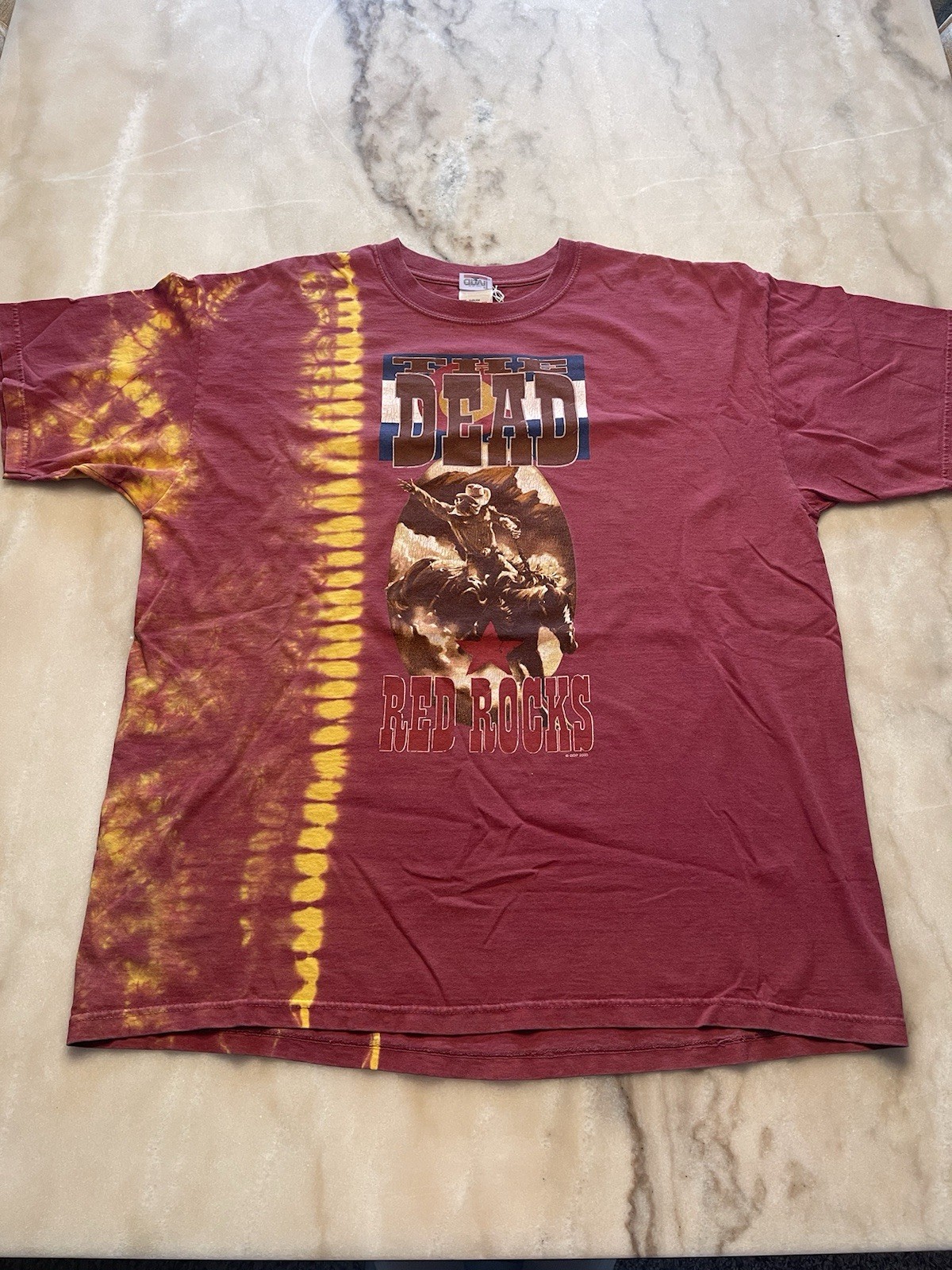 THE DEAD GRATEFUL DEAD RED ROCKS TOUR SHIRT TEE VTG TIE-DYE SHIRT SZ XL