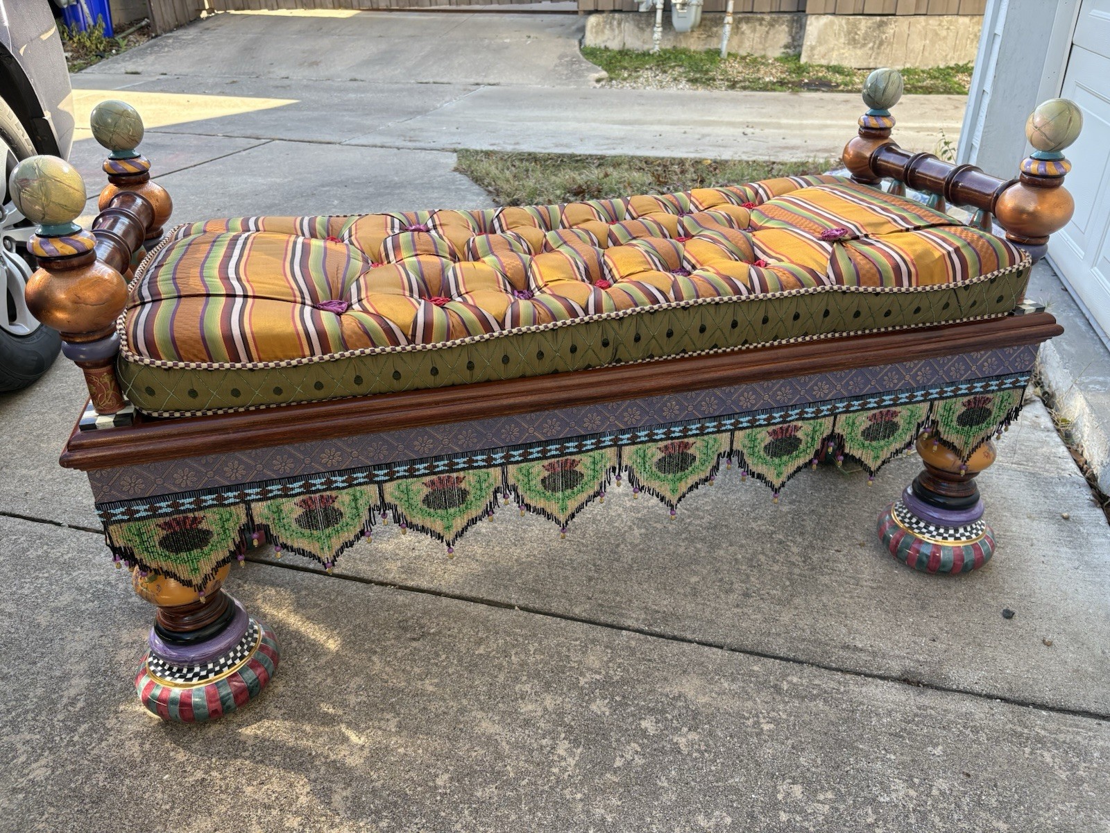 Vintage Mackenzie Childs Ridiculous Bench Amazing