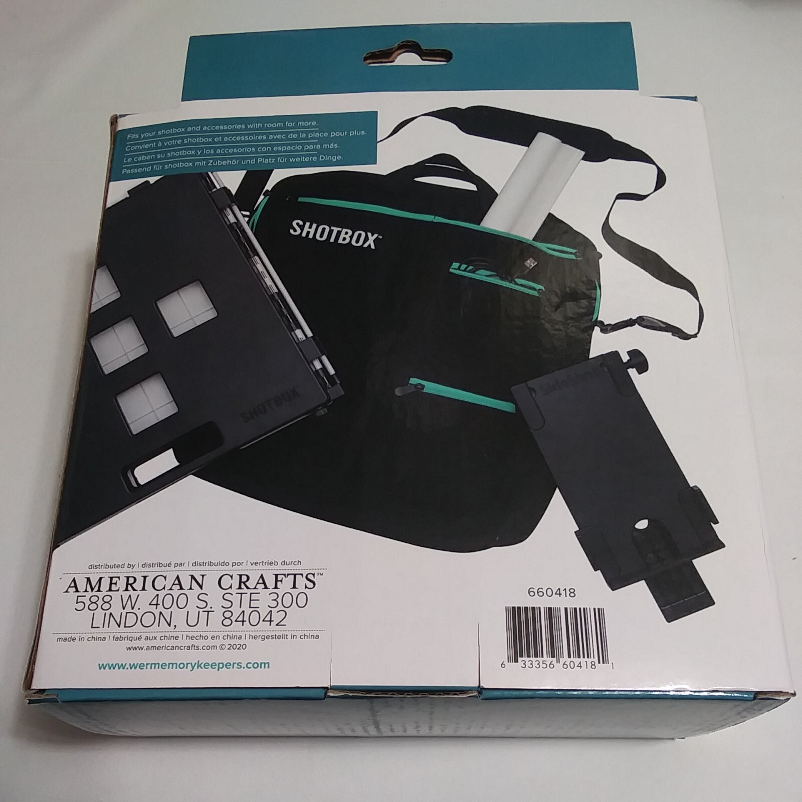 We R Memory Keepers Shot Box W/Storage Bag & Shoulder Strap Brand New