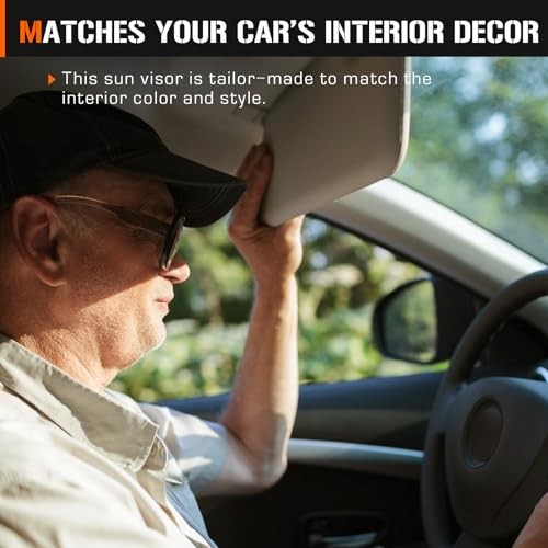 Simple Plastic Sun Visor for 2002-2009 Dodge Ram 1500, 2500, 3500 Driver Left