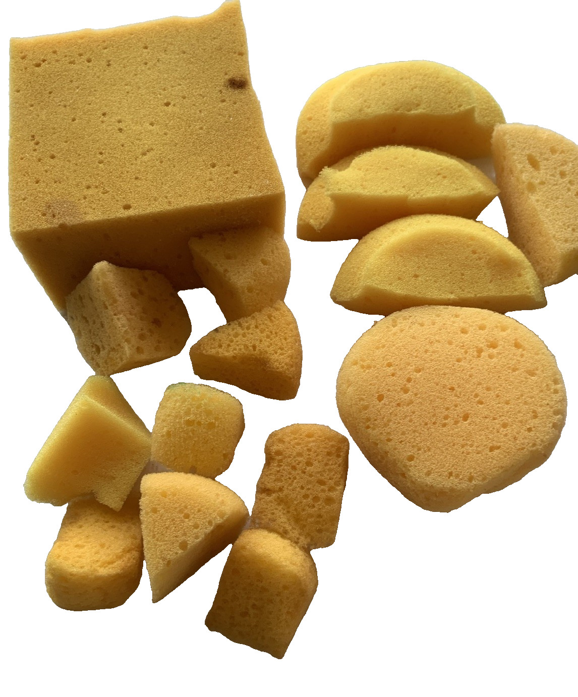 15 pcs Assorted Size STAMPING SPONGES Cut to Size Daub Sponge Distress Ink Edges
