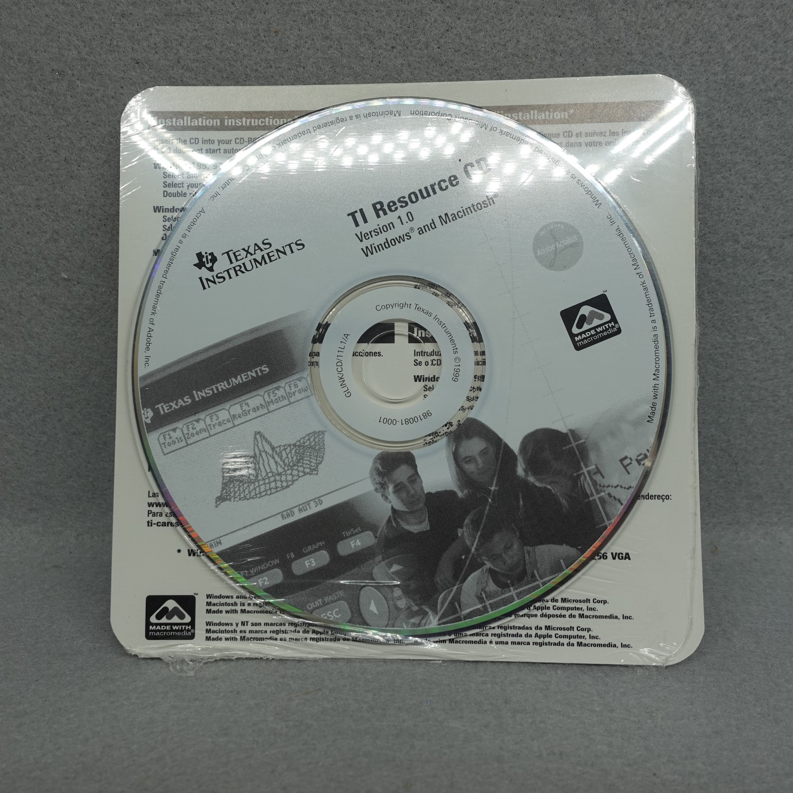 Texas Instruments TI Resource CD Version 1.0 Windows Macintosh Software New