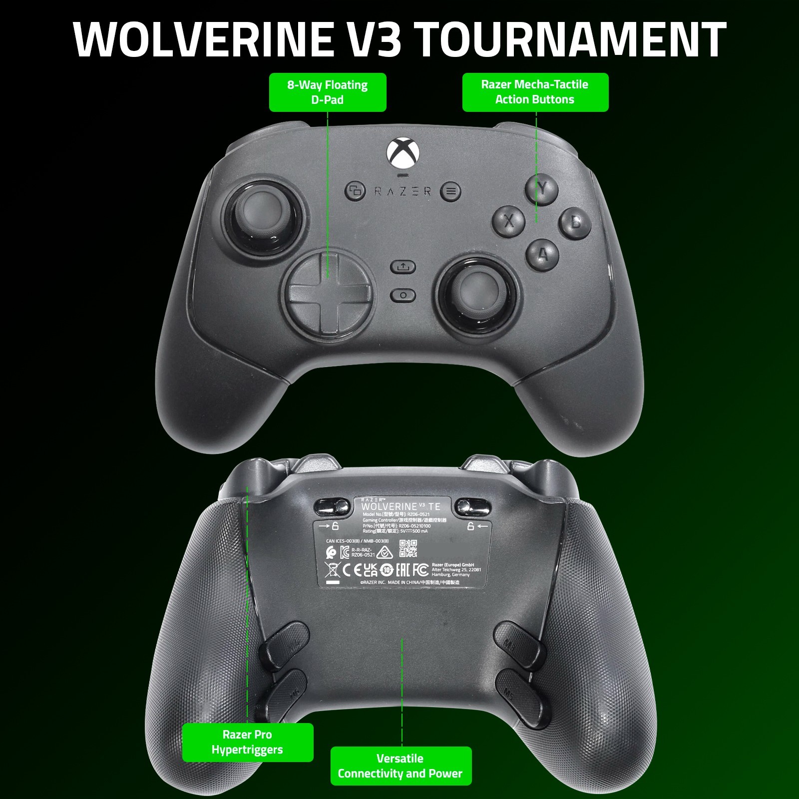 Razer Wolverine V3 Tournament Edition Wired Gaming Controller for Xbox & PC 🐍