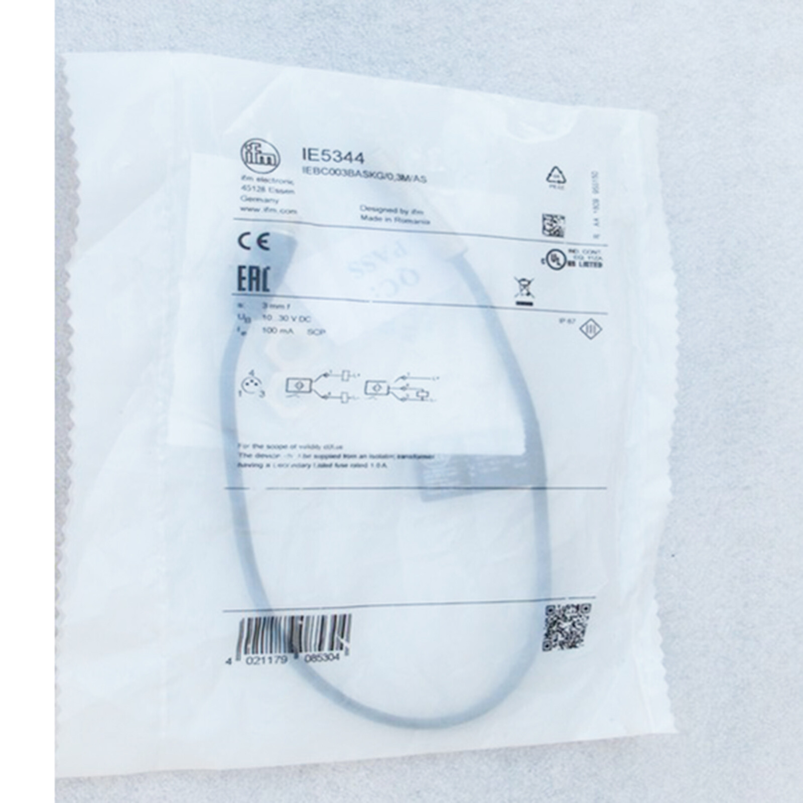IFM IG5397 Inductive Sensor Threaded Type 10...36 DC PNP New