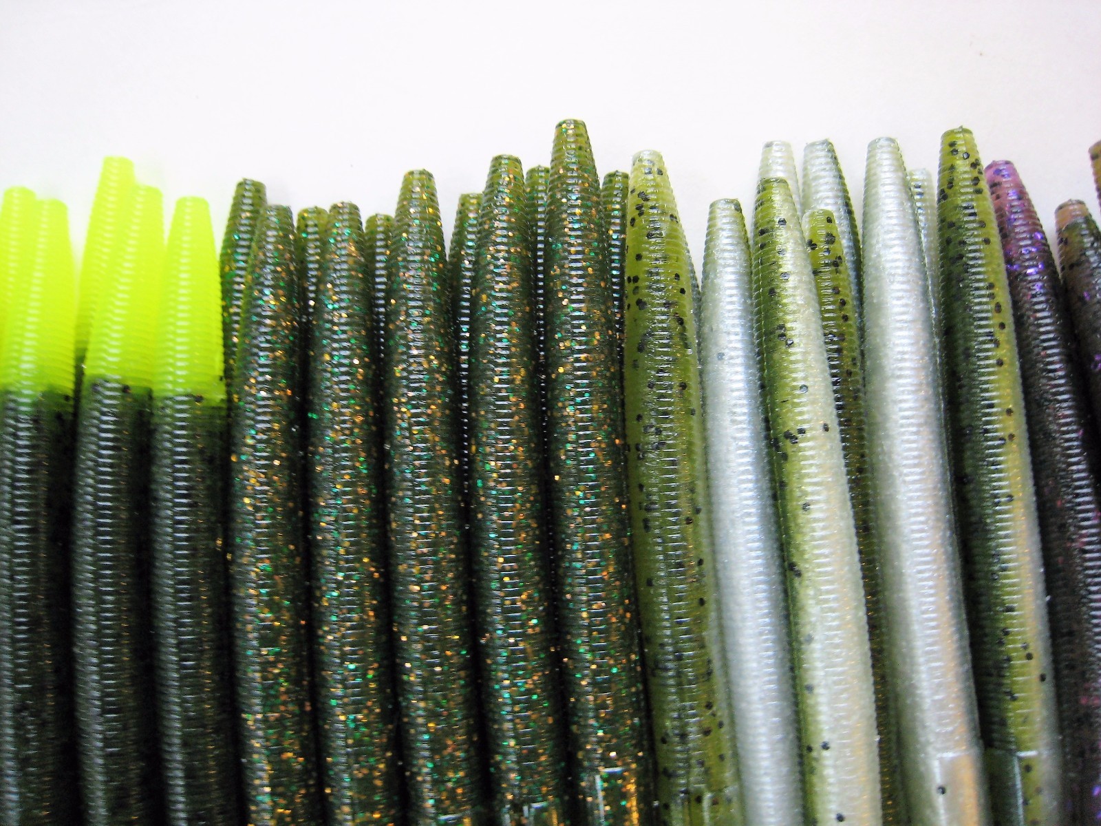 60 pk 5" Senko style Soft Plastic Bass Worms-6 Colors/10 Each WATERMELON MULTI