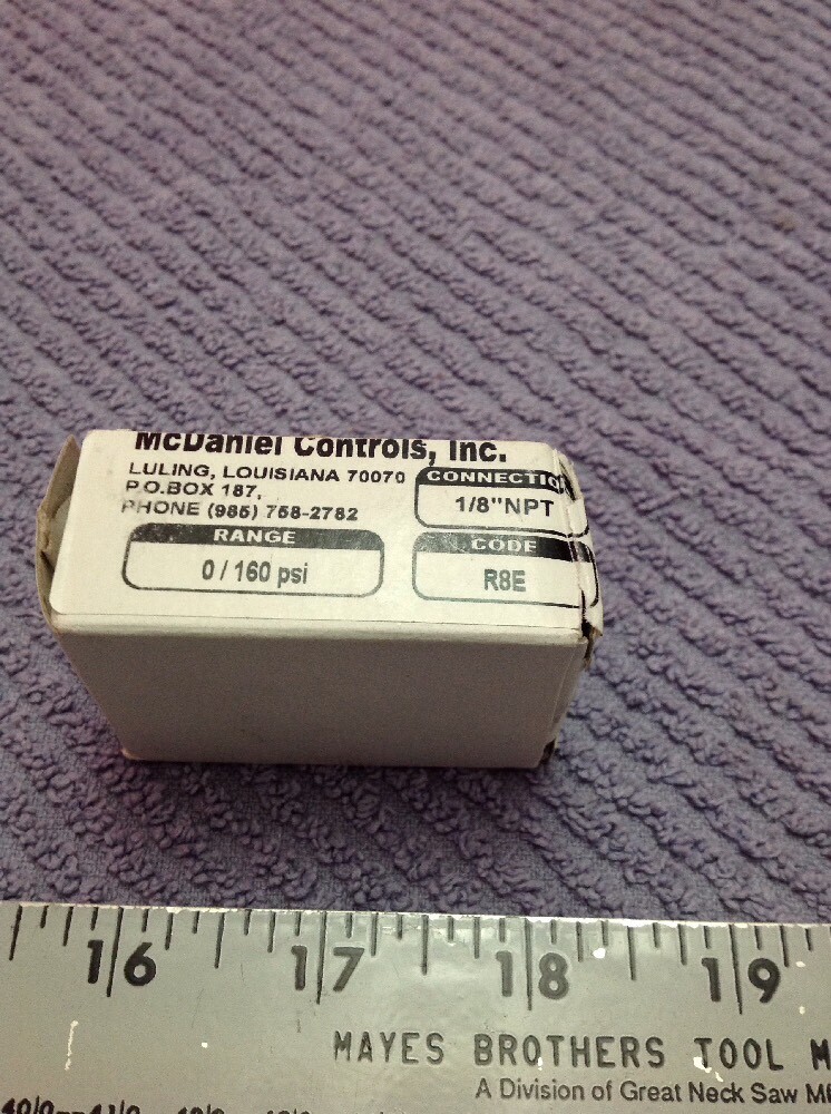 McDaniel Controls Inc. R8E Gauge Range 0 Tp 160 PSI New In Box