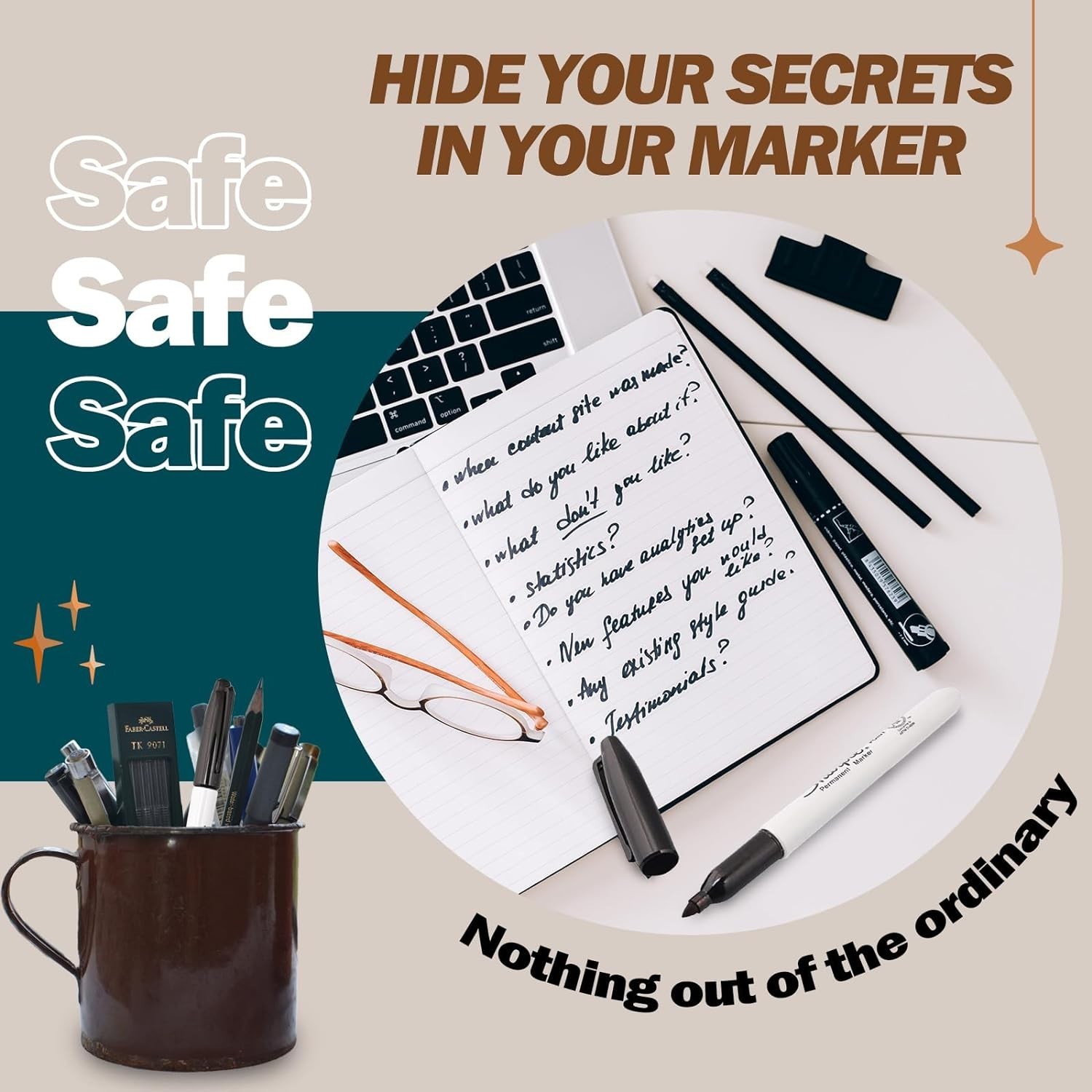 Permanent Marker Hidden Compartment | Secret Stash Box | Diversion Safe