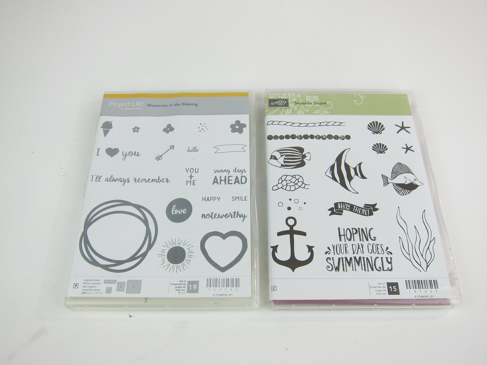 Stamping Up Stamp Set SEASIDE SHORE & MEMORIES IN THE MAKING 34pc