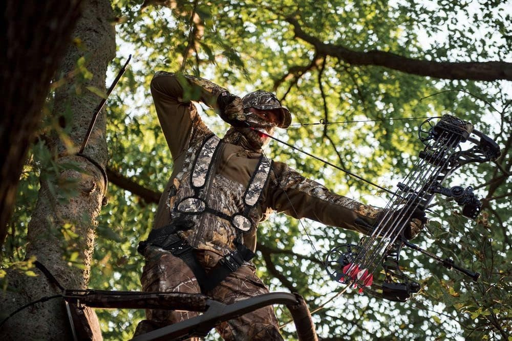 QOGIR Tree Stand Harness, Lightweight Hunter Safety Medium-Large, Camo