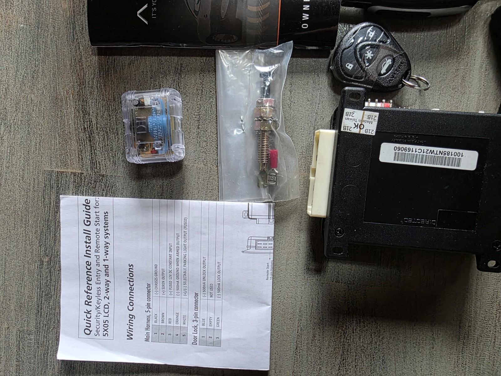 Avital 5305L 2-Way Start Keyless Entry With Security System New