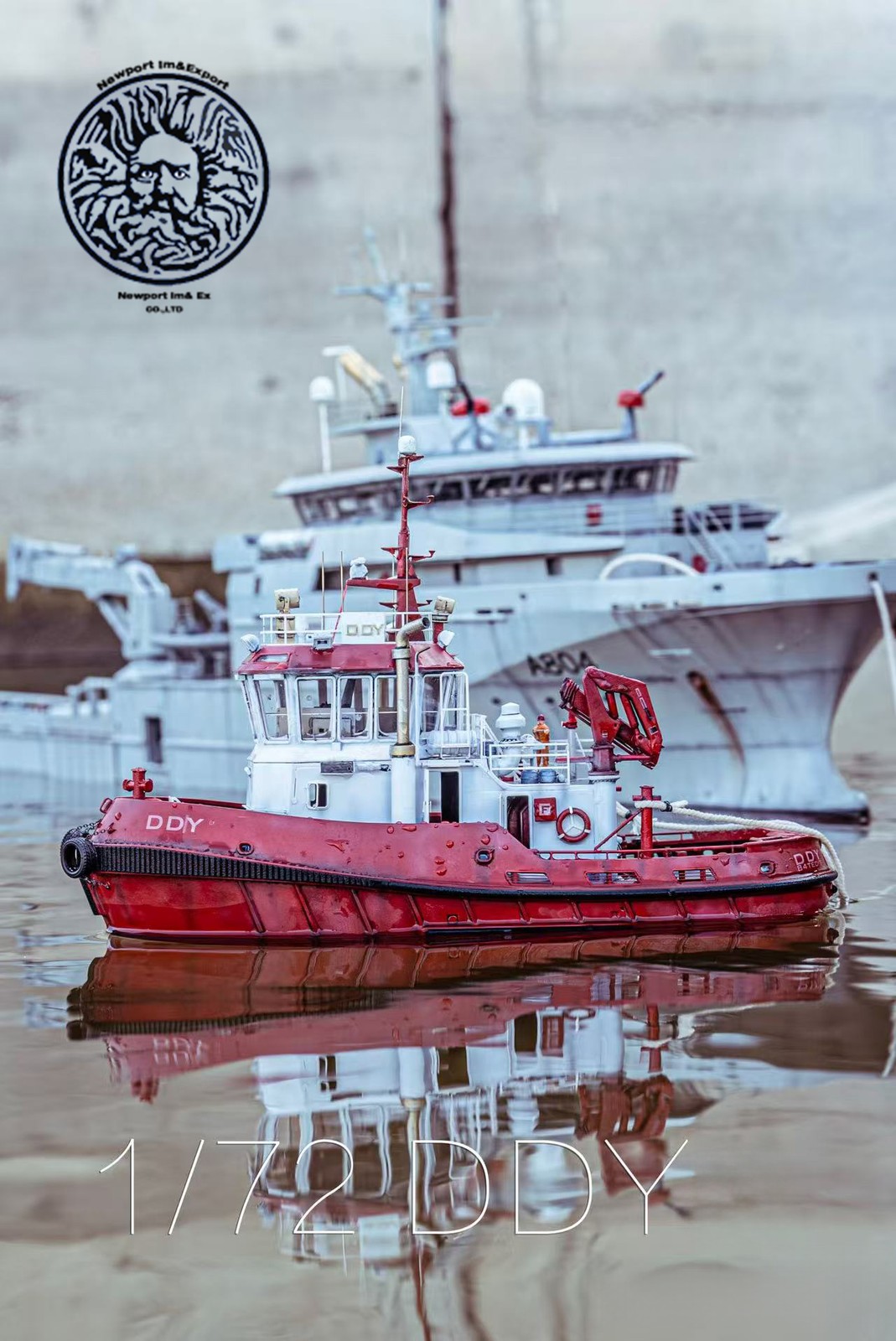 DDY Tug Boat 1:72 270mm Full-Rotation Tug Model Kit – 3D Printed Hull + PE