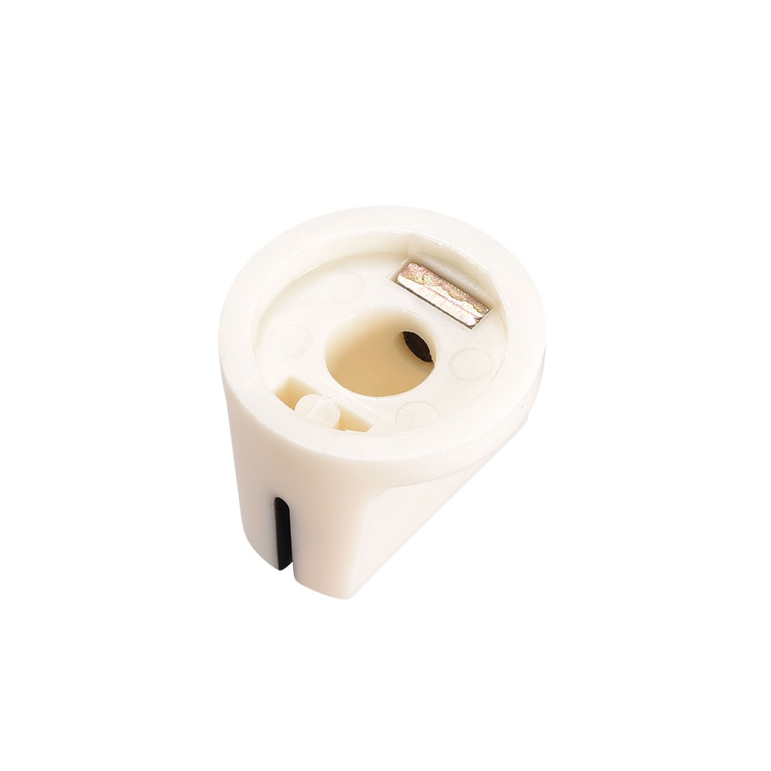 2Pcs 6.4mm Shaft Hole Pedal Knobs Pointer Control Knobs with Set Screw White