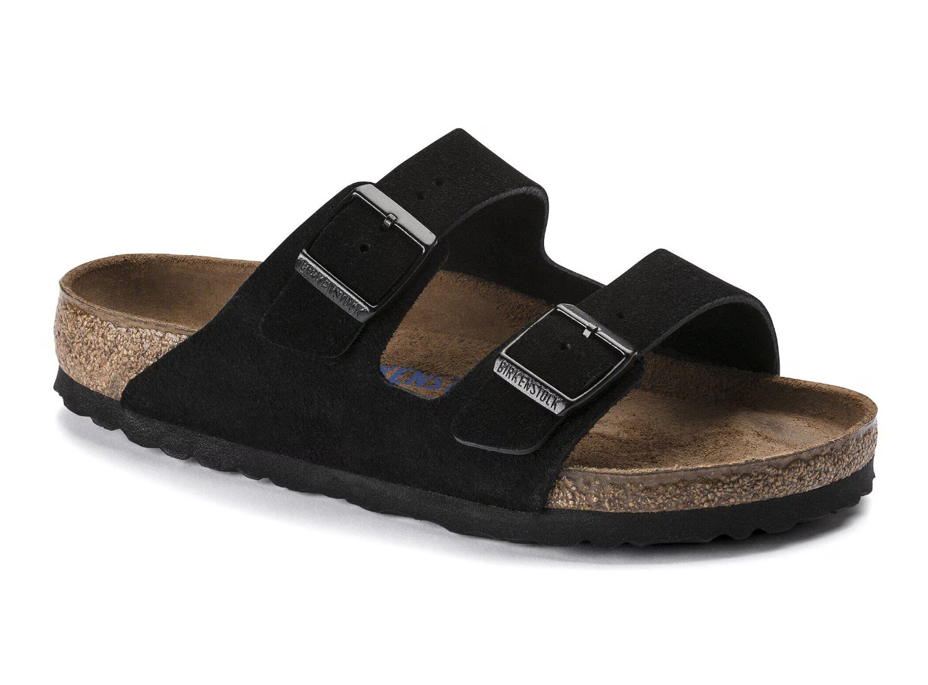 Birkenstock Arizona Black Suede Soft Footbed Unisex Sandals Narrow/Wide EU37-45