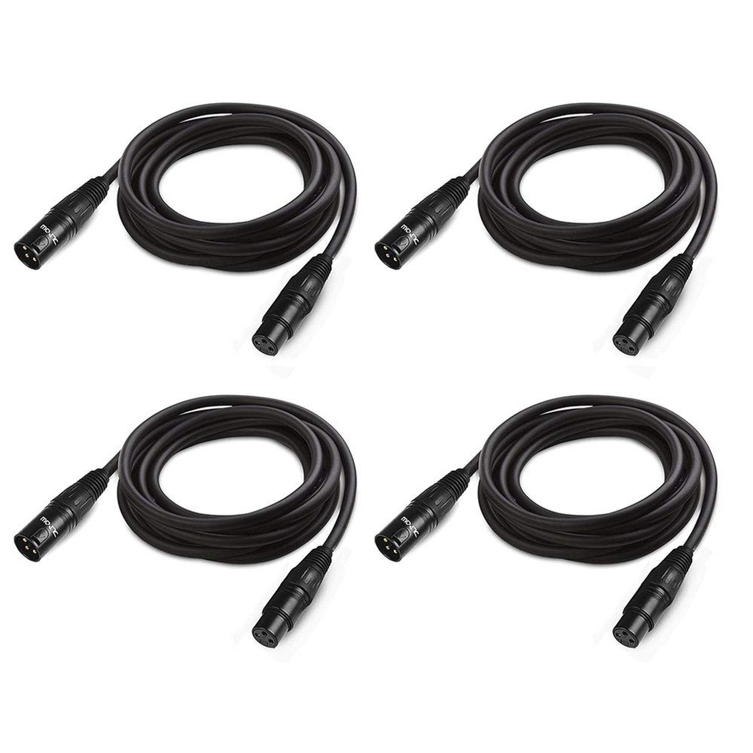 10 ft Flexible DMX Cable, Gold-Plated 3 Pin Signal XLR Male to Female DMX Cab...