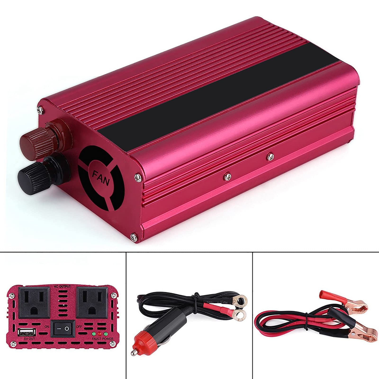 1500W Car Power Inverter, 12V DC to 110V AC Converter with Dual 3.1A USB Port...