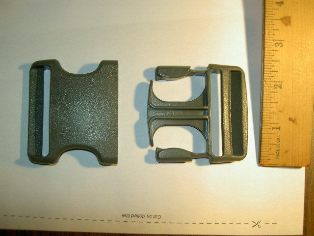 2 NEW 2 inch Gray Plastic Buckles Webbing Strapping backpacks US military Grade