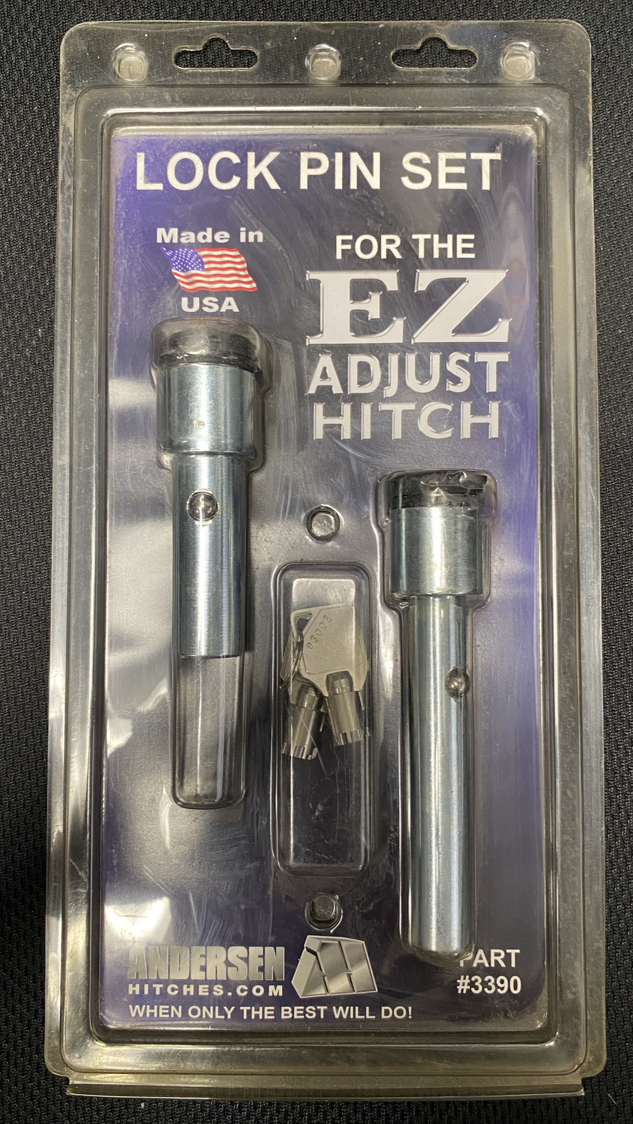 Andersen Hitches- Lock Pin Set for the EZ adjust hitch. Part # 3390. NEW.
