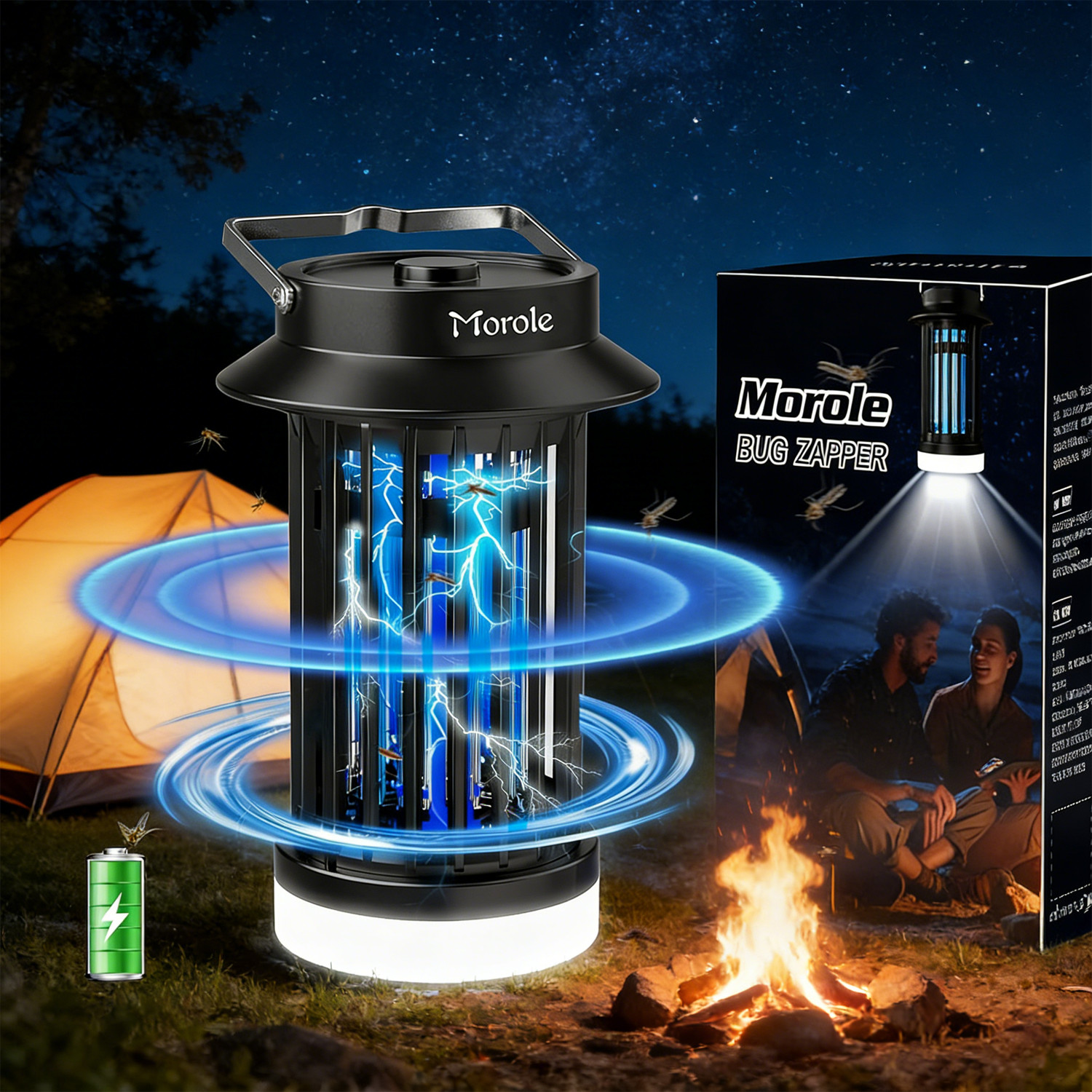 Electronic 3200V Bug Zapper Mosquito Zapper for Outdoor and Indoor Hanging New