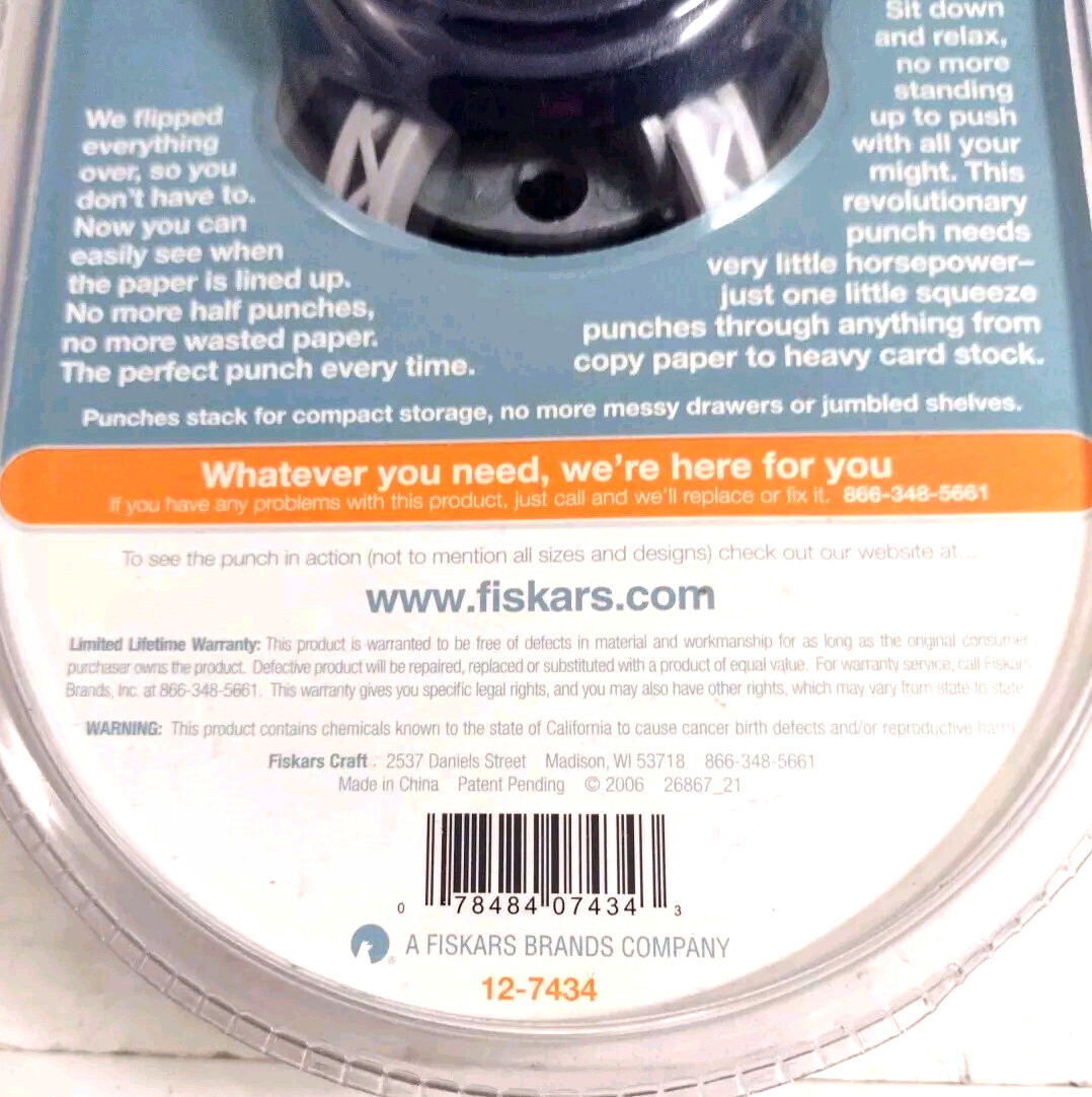 Fiskars Large Squeeze Punch Bling Bling Scrapbooking Decorative Hole Punch