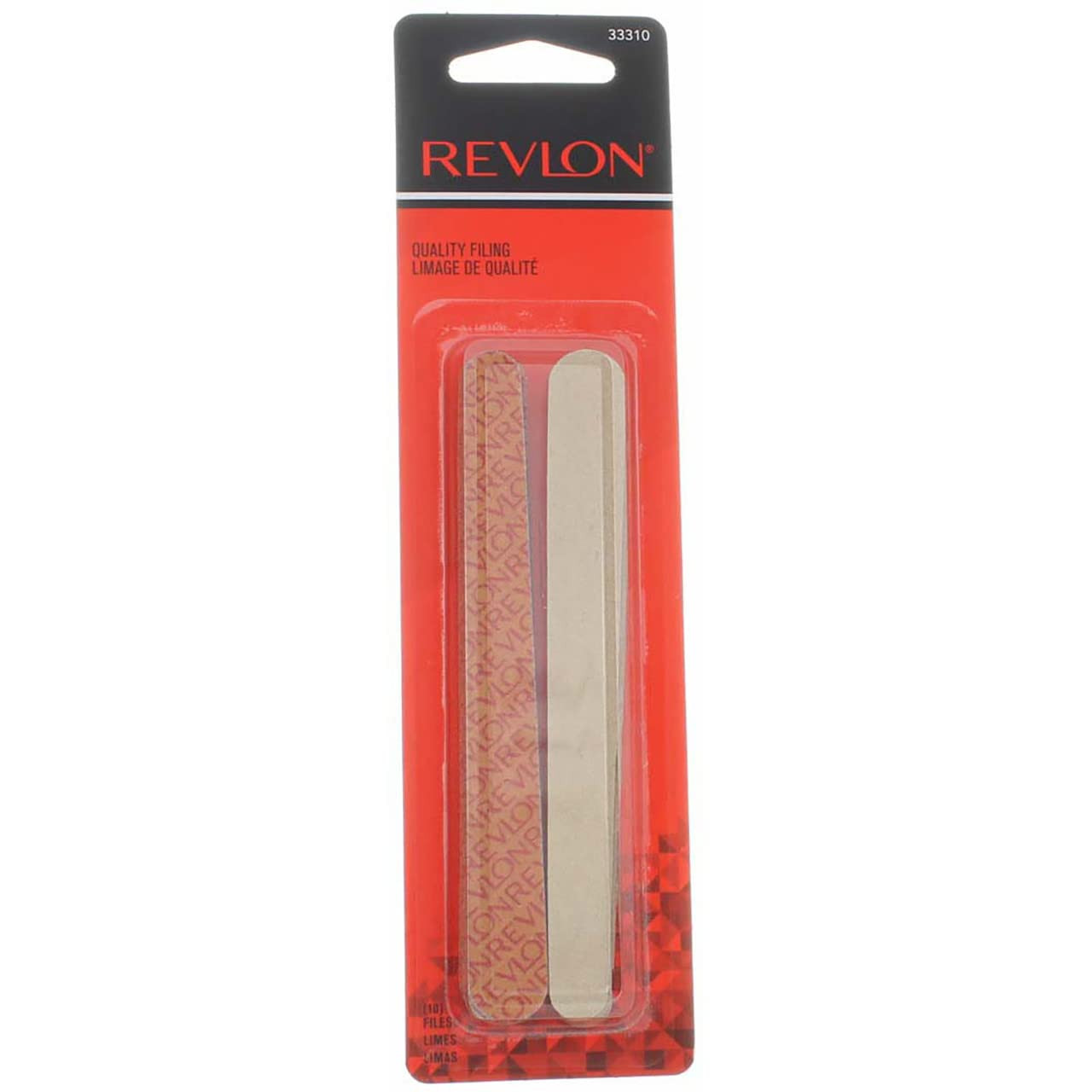 Revlon 10 Count Emery Boards Pack of 2 Coarse and Fine Nail Files Beige Brown