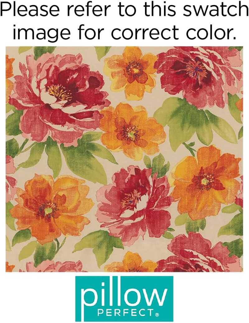 Bright Floral Indoor/Outdoor Sofa Setee Swing Cushion, Tufted, Weather, and Fade