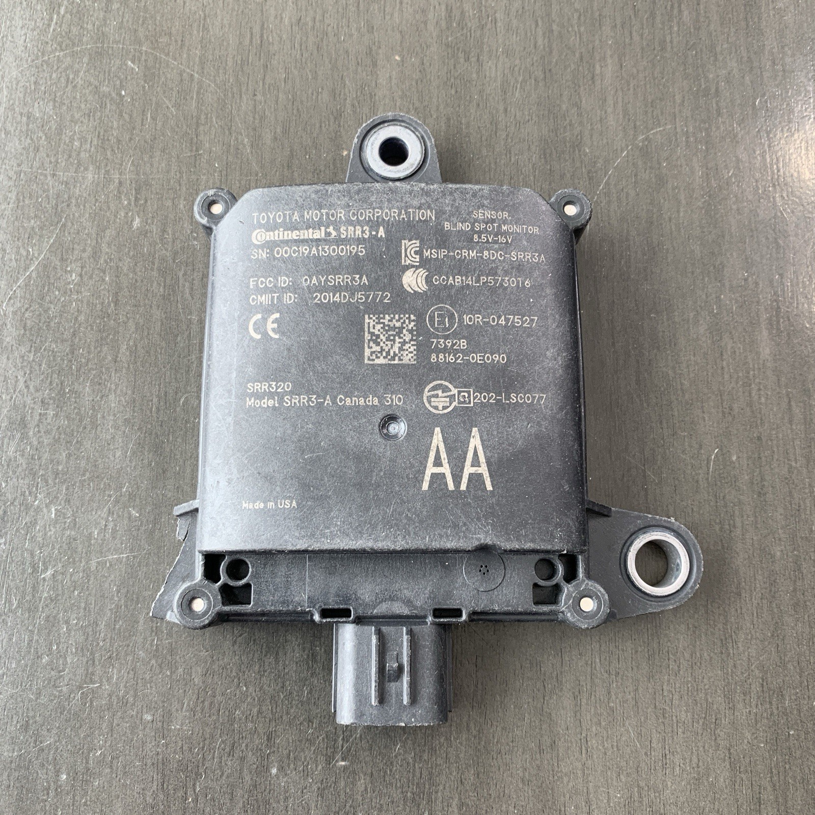OEM 20-21 Lexus RX350 RX450h Blind Spot Object Warning Sensor 88162-0E090