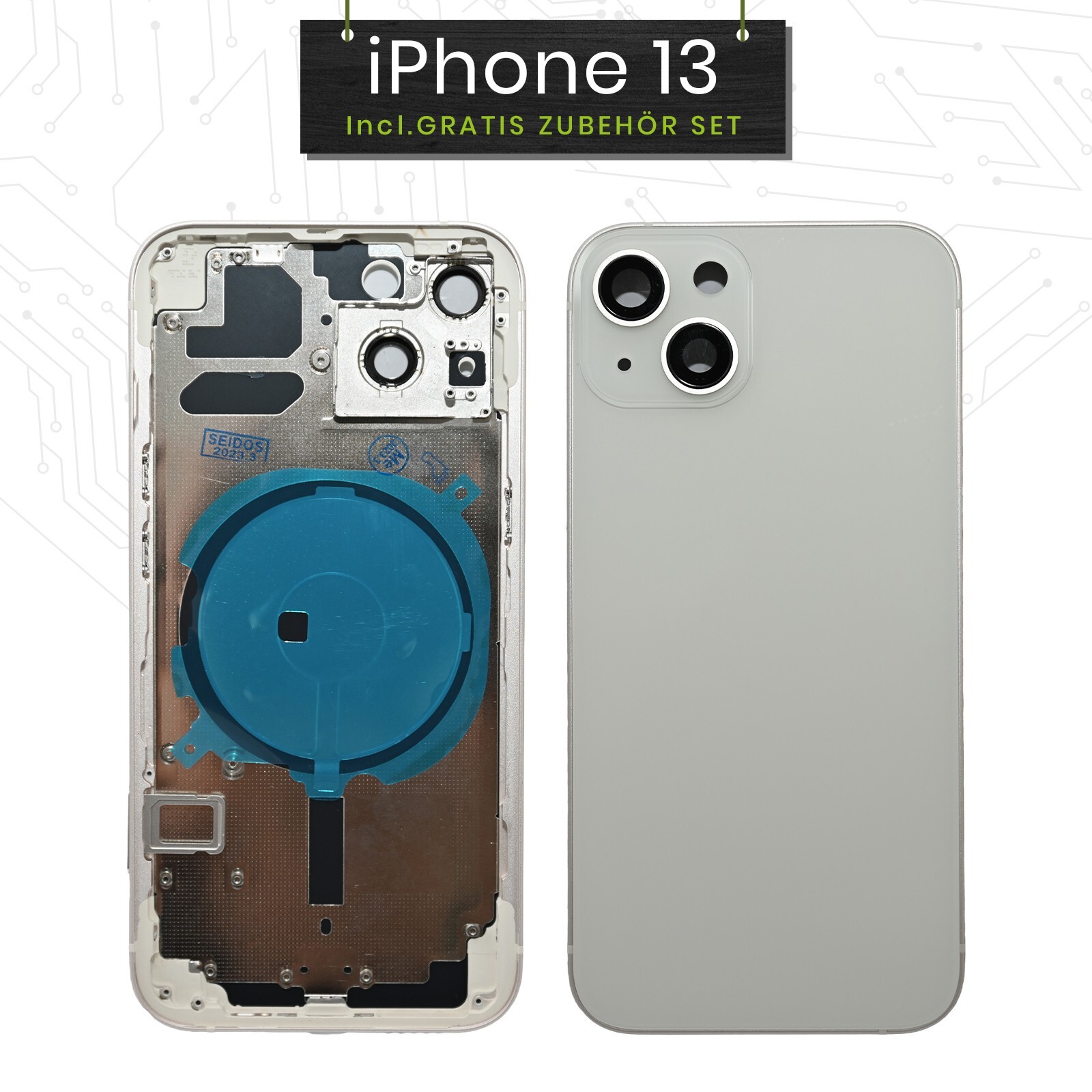 Back Cover for iPhone 13 White Housing Frame Back Frame Housing White NEW