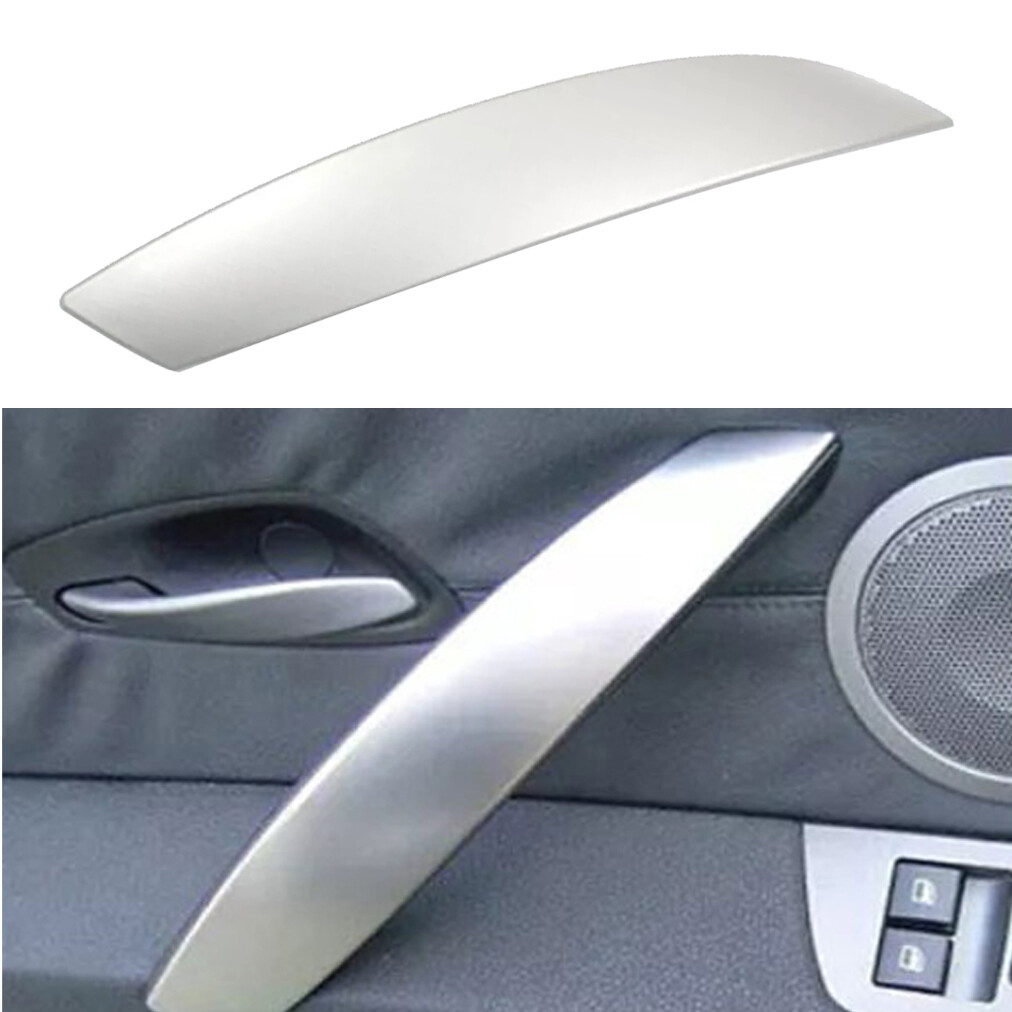 Left Side Door Inner Pull Handle Cover Matt Silver For BMW Z4 E85 E86 2002-2008