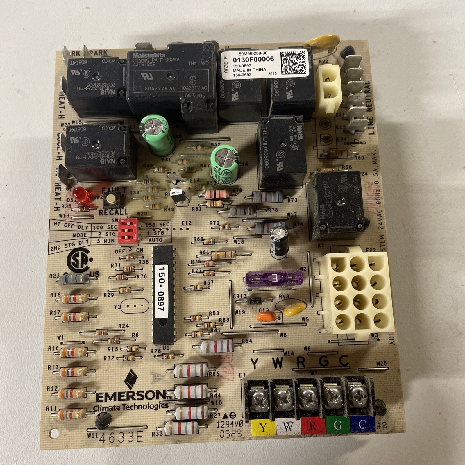 White Rodgers 50M56-289-90 Goodman 0130F00006 Furnace Circuit Board