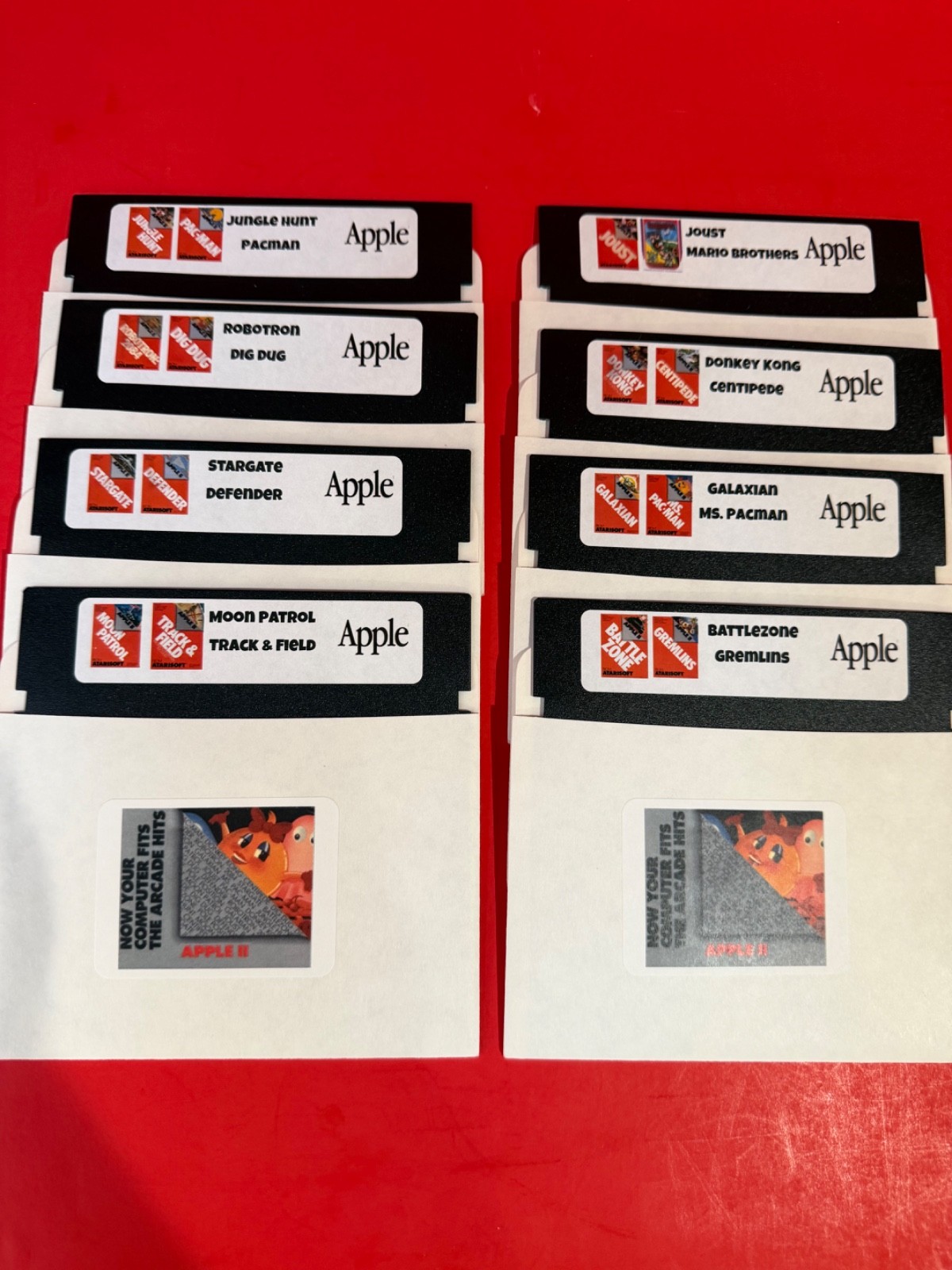 AtariSoft 8 Disk Set 16 Games / Apple II Home Computers