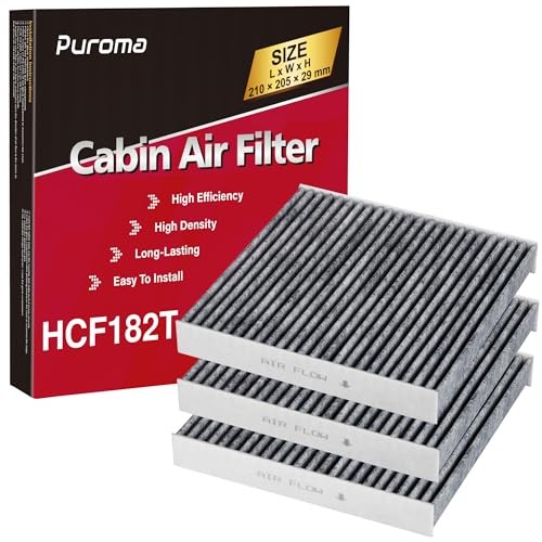 Pack Cabin Air Filter with Activated Carbon Replacement for CP182, CF11182, 3