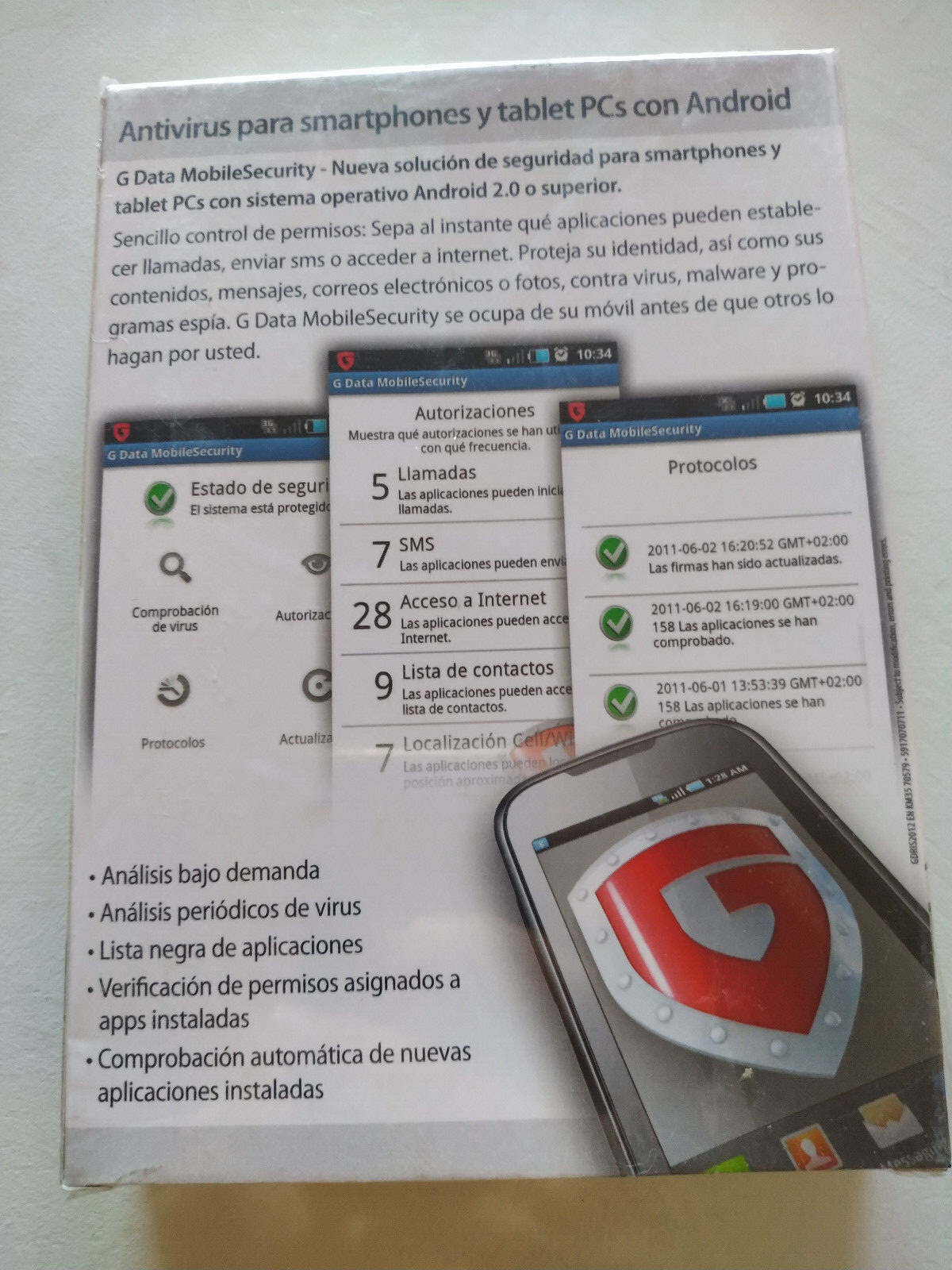 G Data Mobile Security Android Tablet - 1 Pc + 1 Año - Activation License Key Am
