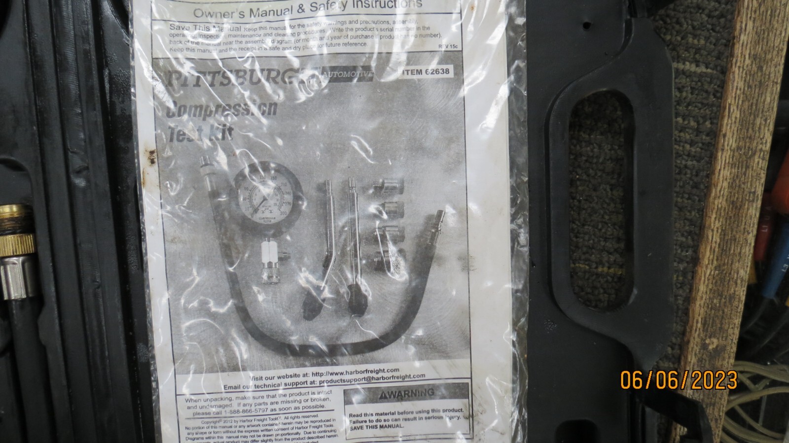 PITTSBURGH AUTOMOTIVE 62638 COMPRESSION TEST KIT