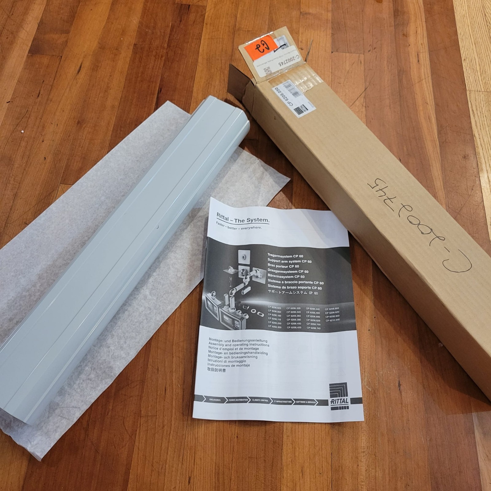 Rittal CP 6206.050 CP 60 Solid Support Section 500mm RAL 7035 New Open Box