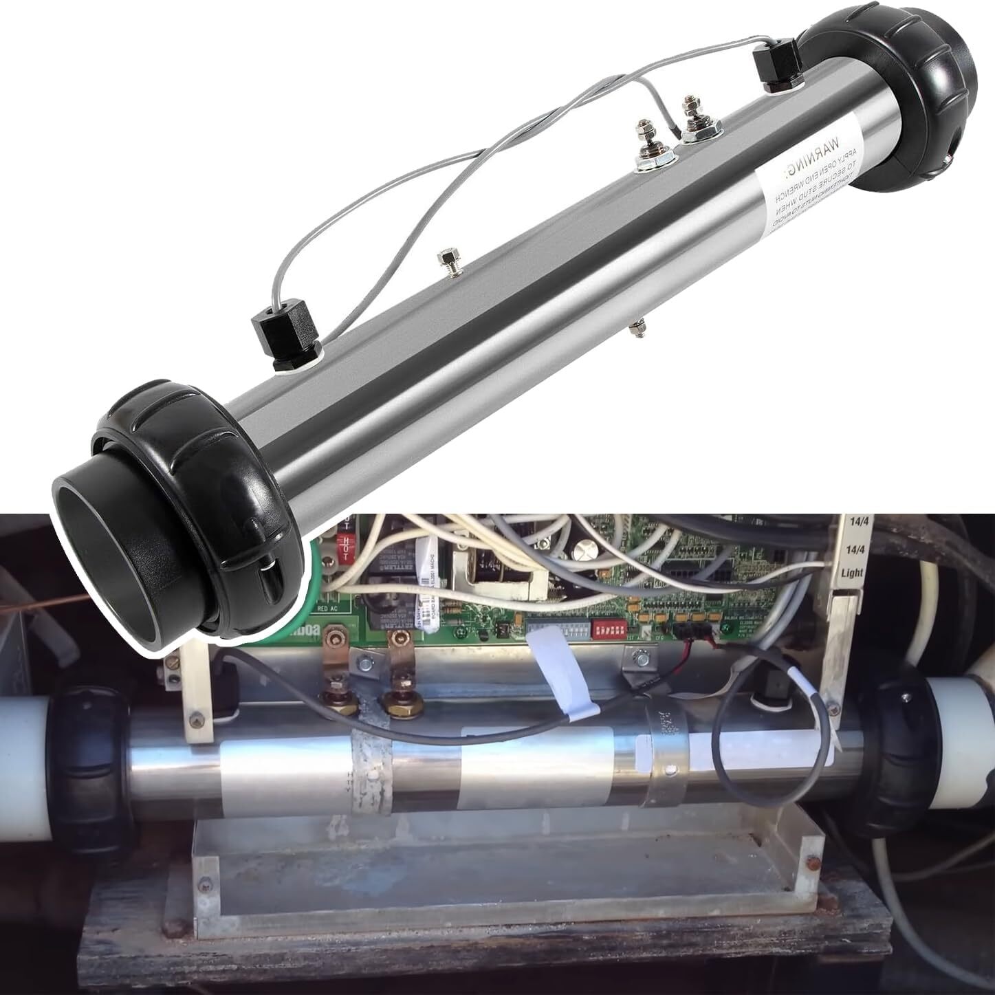 For Balboa 58083 M-7 Heater Assembly 15" 5.5 kW 240V/120V with Studs & Sensors