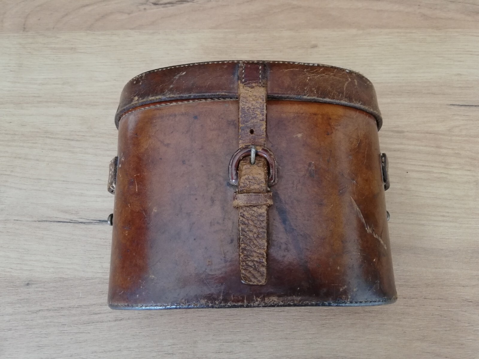 VTG OLD RARE WW2 WWII BRITISH ARMY ROSS LONDON FIELD LEATHER BINOCULARS CASE BOX