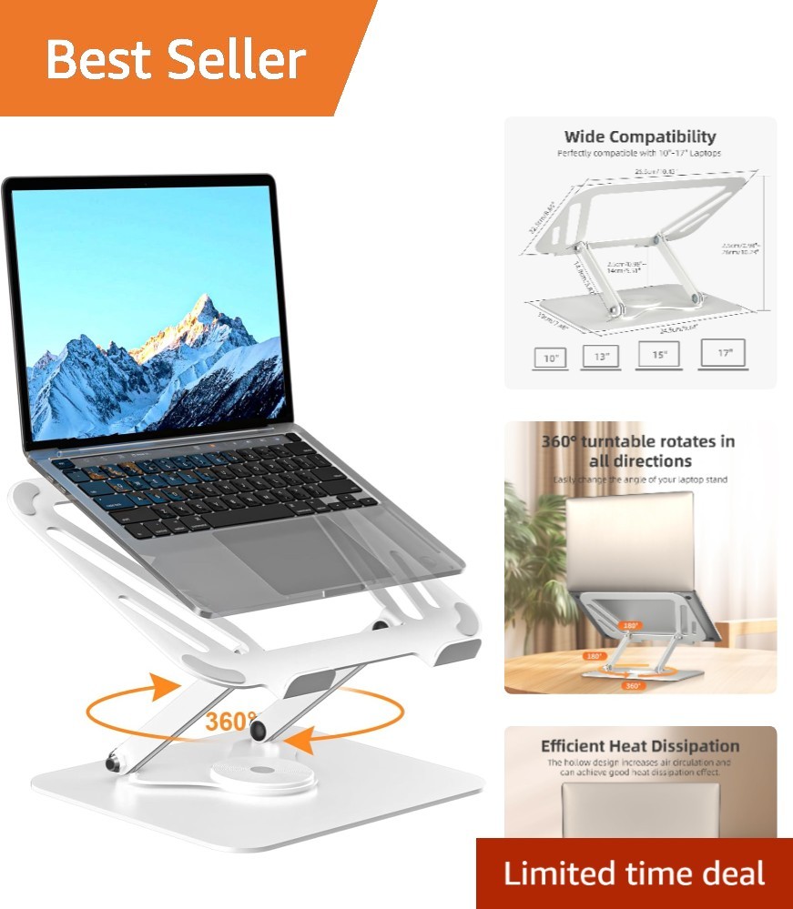 Foldable Ergonomic Laptop Stand for 11-17" Laptops: Perfect for Home & Office