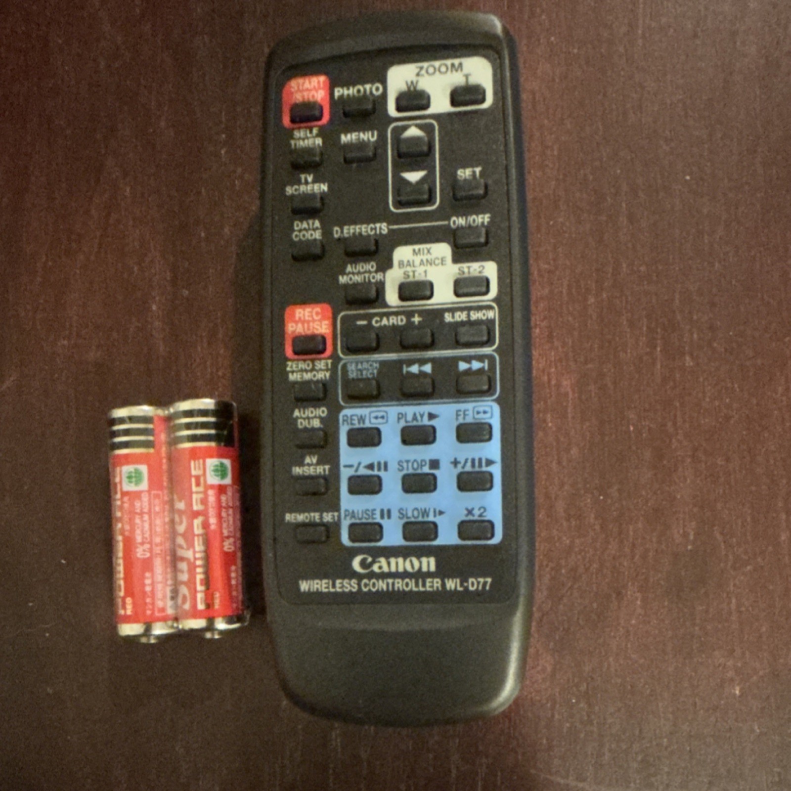 NEW Canon WL-D77 Wireless Controller Remote for Camera Camcorder with AA Battery
