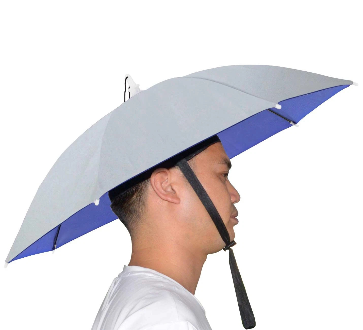 NEW-Vi Umbrella Hat, 25 inch Hands Free Umbrella Cap for Adults and Kids, Fis...