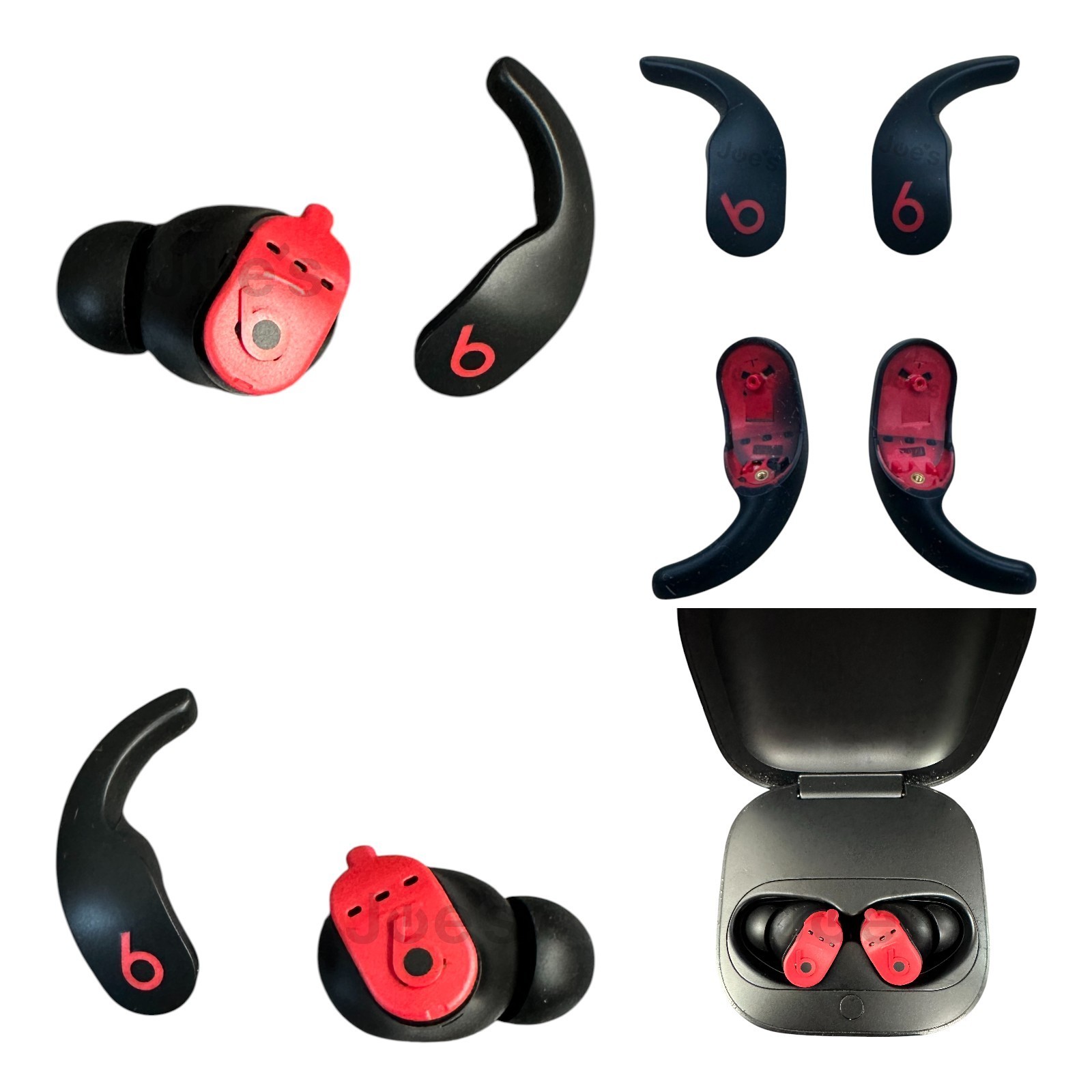 Authentic Replacement Parts Ear Hook for Beats Fit Pro True Wireless (Black Red)