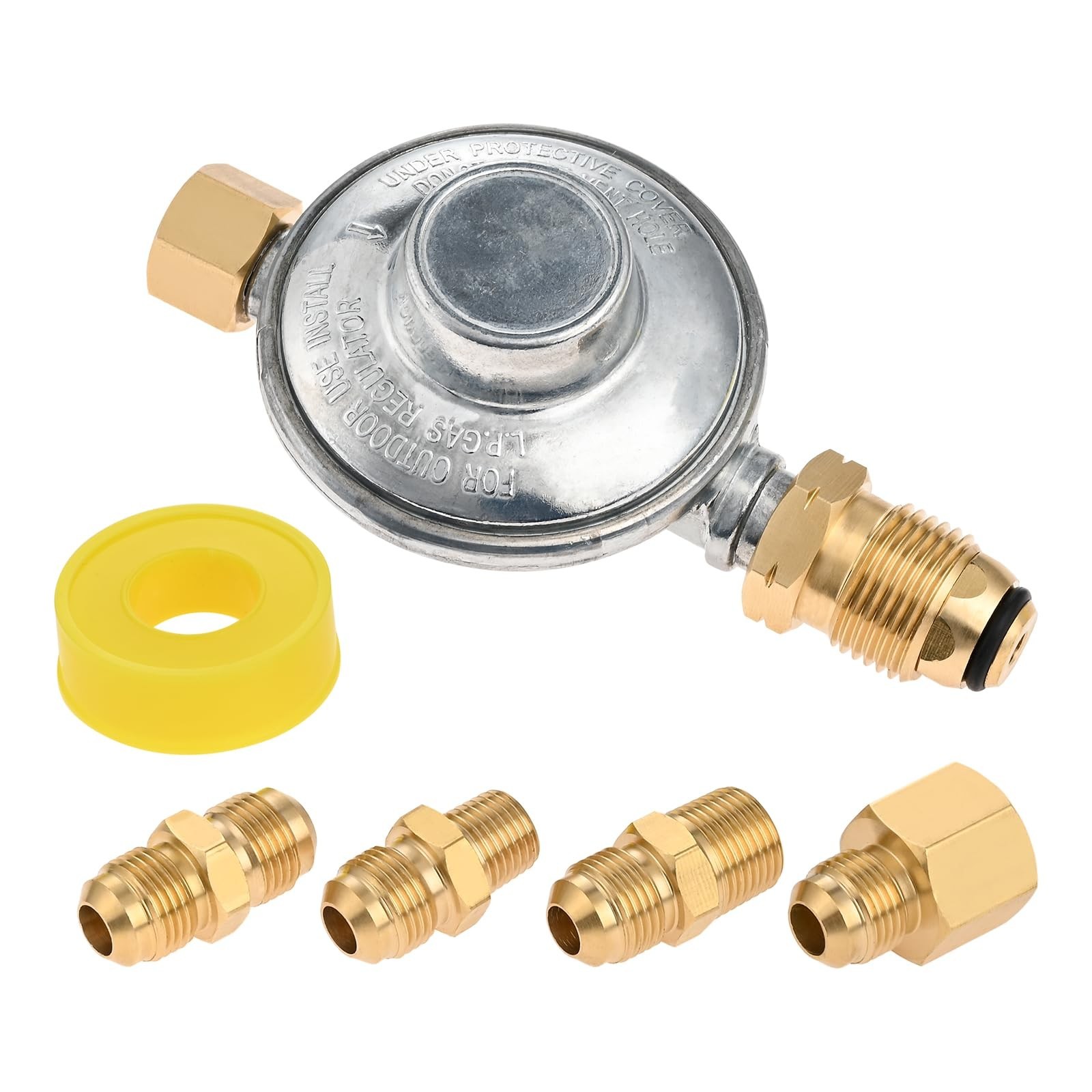 Model T3 POL Low Pressure Propane Regulator | 3/8" Female Flare 1/2" Female N...