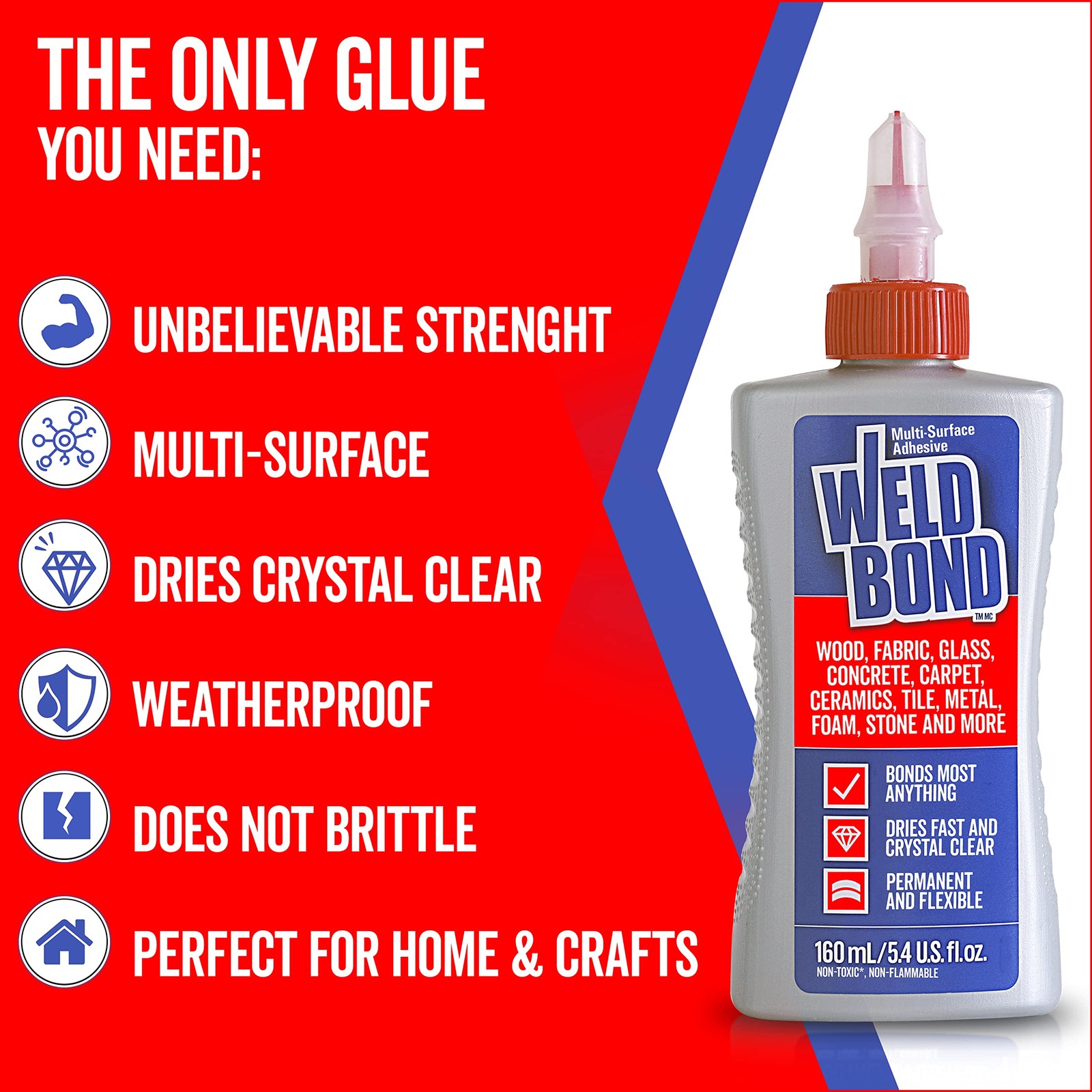 Multi-Surface Strong Glue – Fast Drying Glue for Wood, Tile, Ceramic, Pottery...