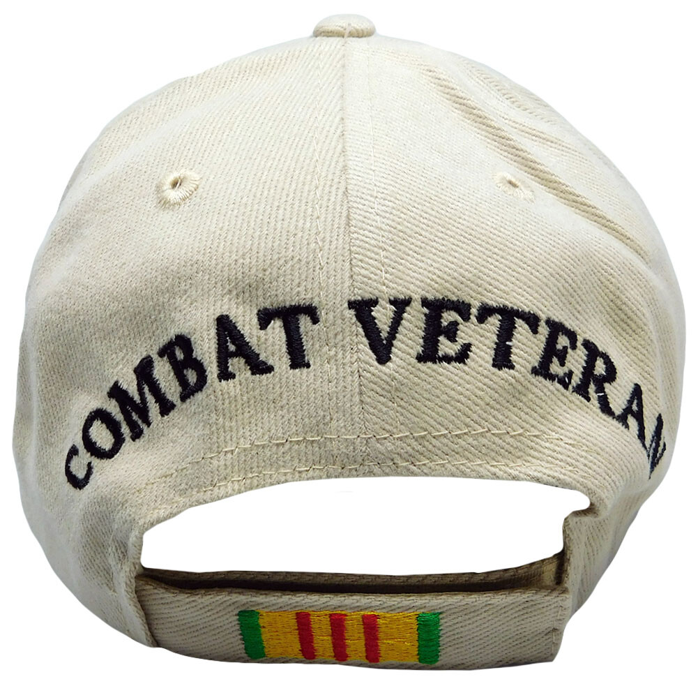 VIETNAM COMBAT VETERAN PROUDLY SERVED EMBROIDERED BASEBALL CAP