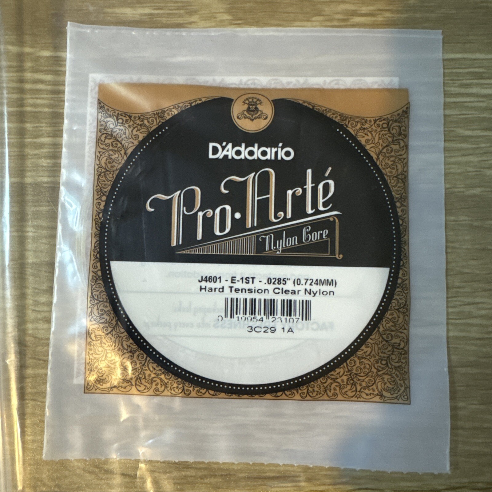 D'Addario Pro Arte J4601 - E - 1st Single String Hard Tension .029 Clear Nylon