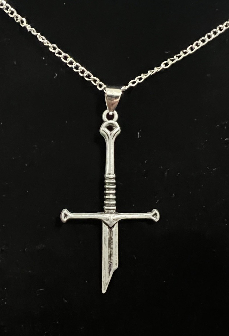 The One to Rule them All Aragorn's Sword Anduril Pendant Chain 20" Necklace LOTR