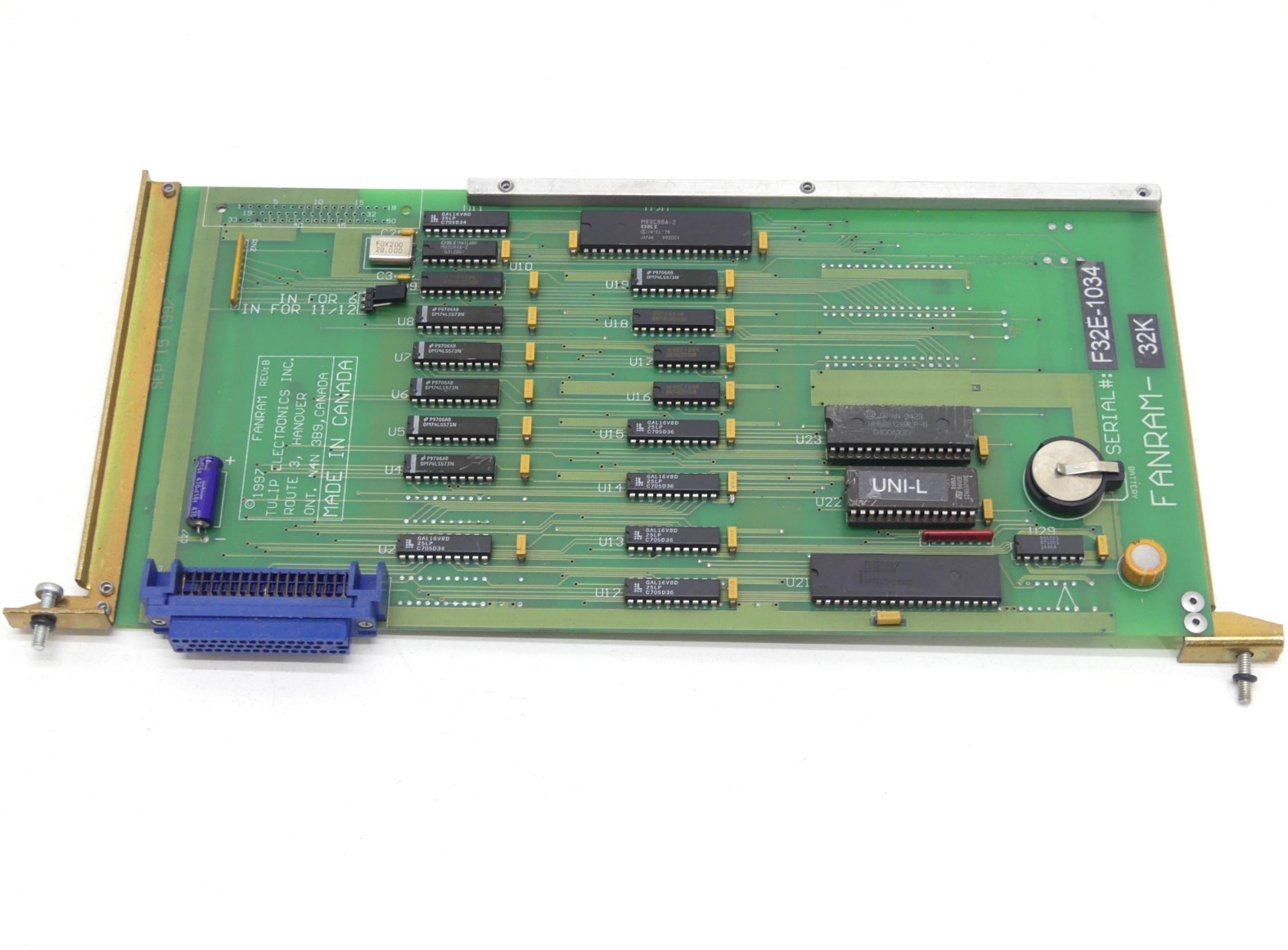 Tulip Electronics Fanram-32K Rev. B Memory Board